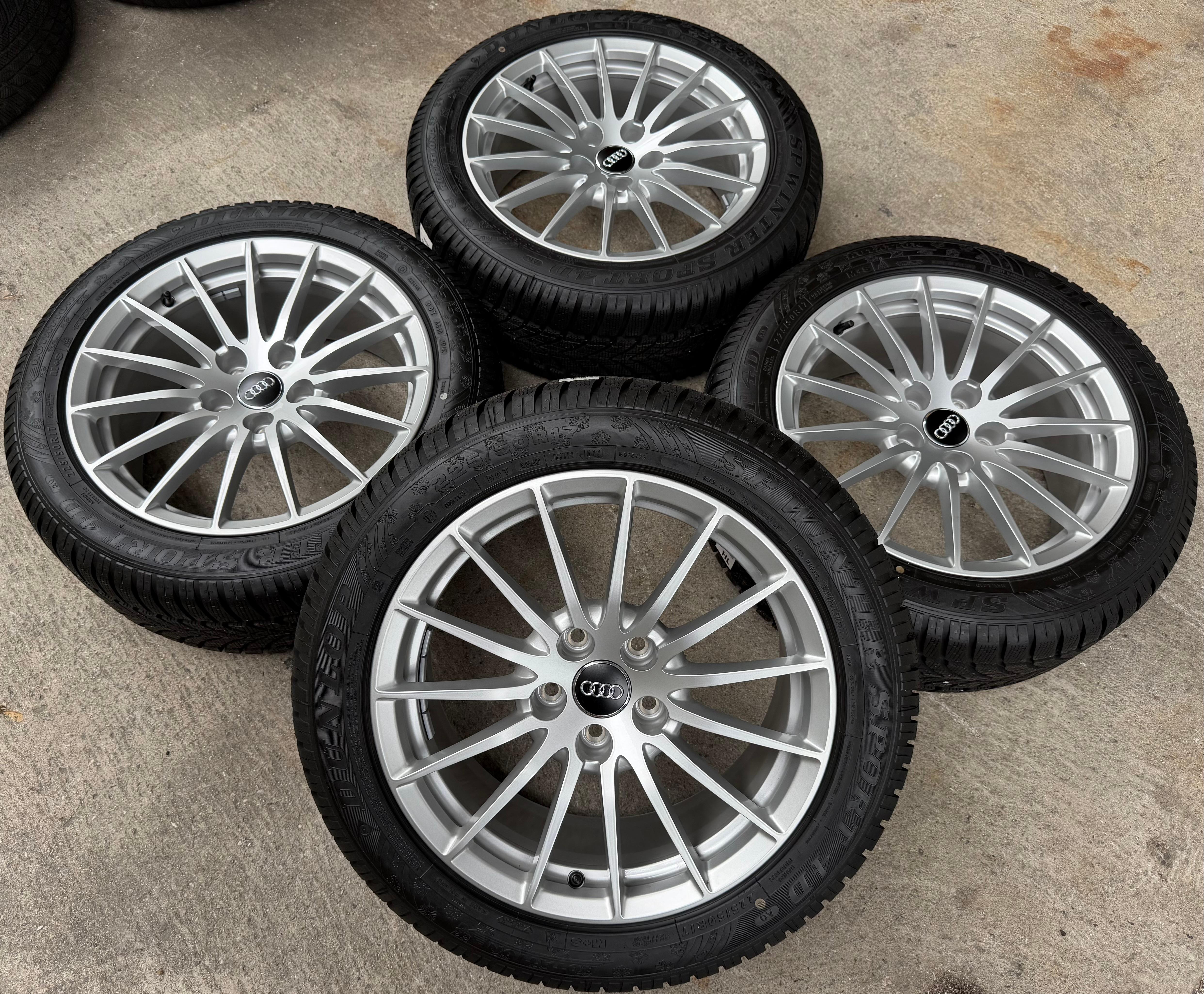4 RUOTE IN LEGA ORIGINALI DA 17" PER L’INVERNO AUDI A5 F5 8W 225/50R17 98H 8W0601025AE DUNLOP