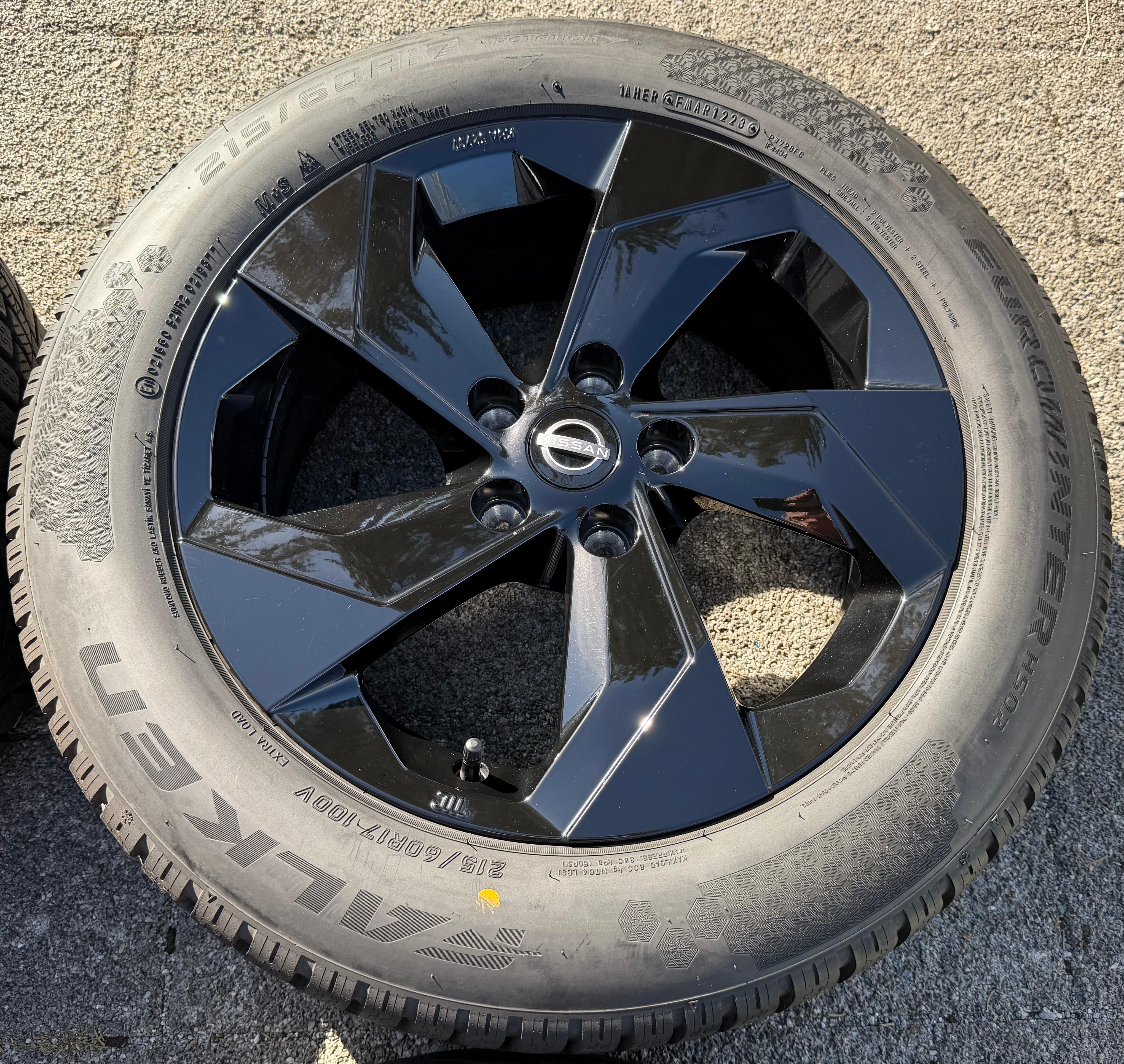 4 Original 17" Alu Winterräder Nissan Qashqai II J11 KB409-HV200 215/60R17 RDKS
