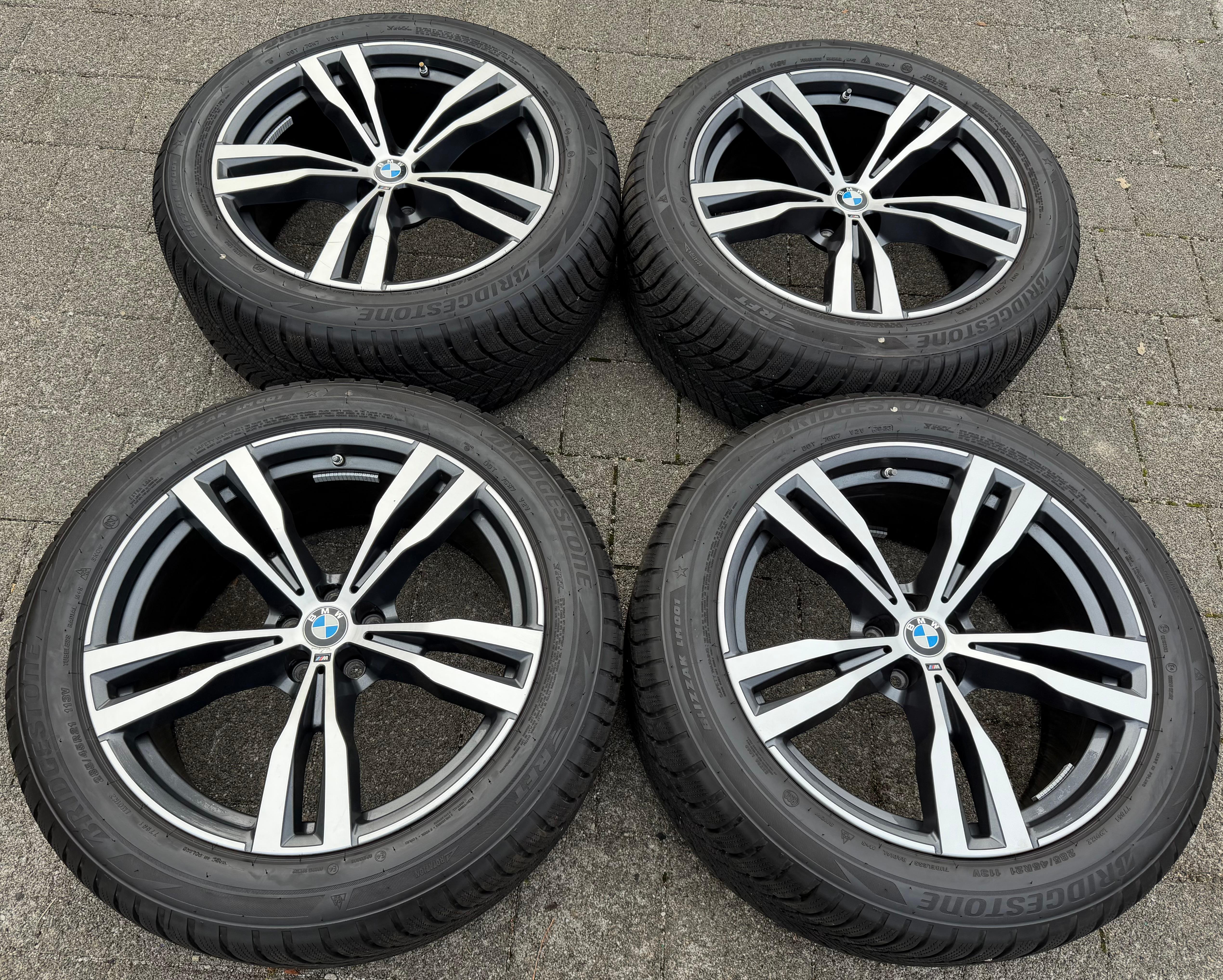 4 originele 21" aluminium winterwielen BMW X7 G07 285/45R21 113V Styling 754M M754 2023 TPMS