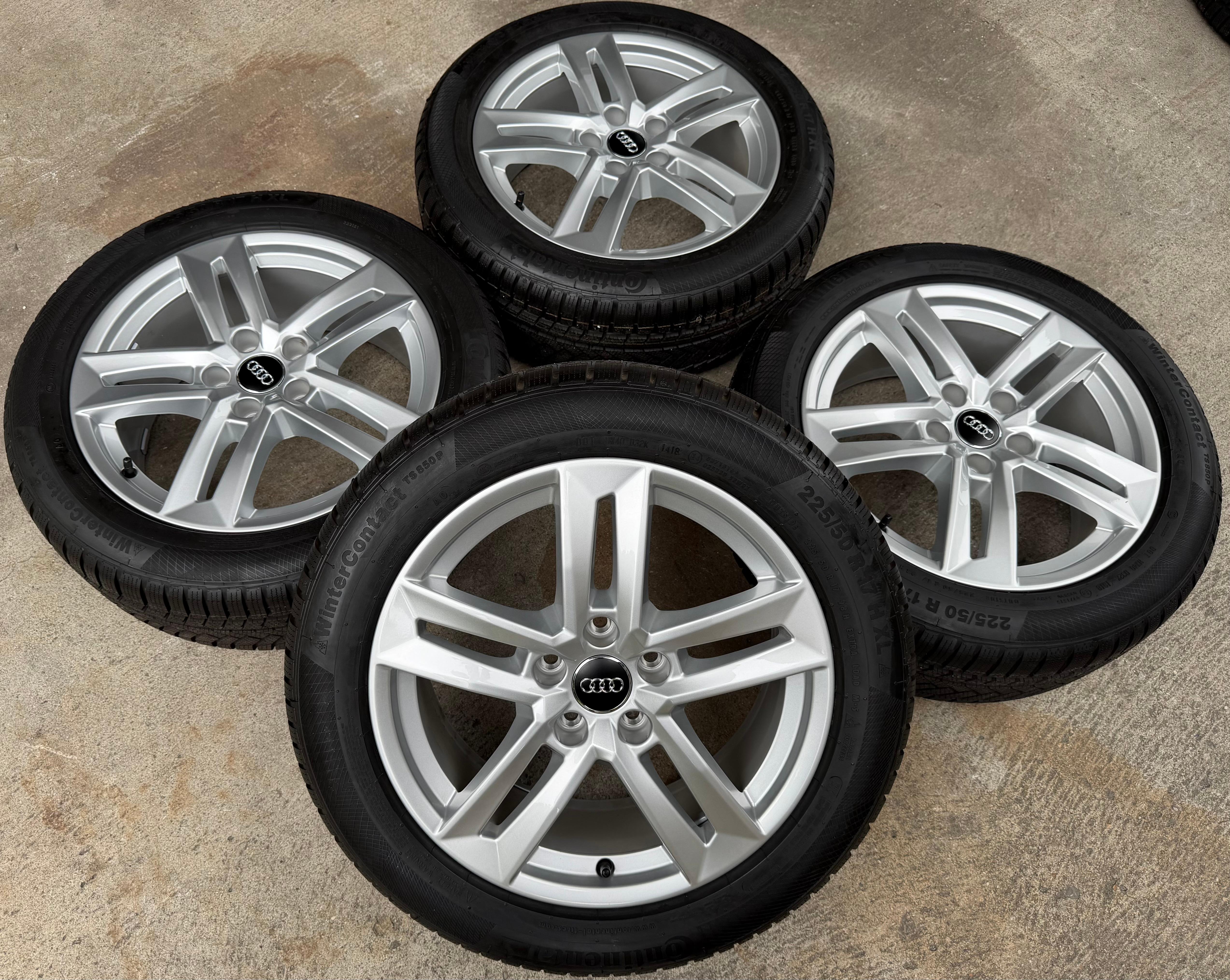 4 Original 17" Alu Winterräder Audi A4 B9 8W 8W0601025P 225/50R17 98H Continental