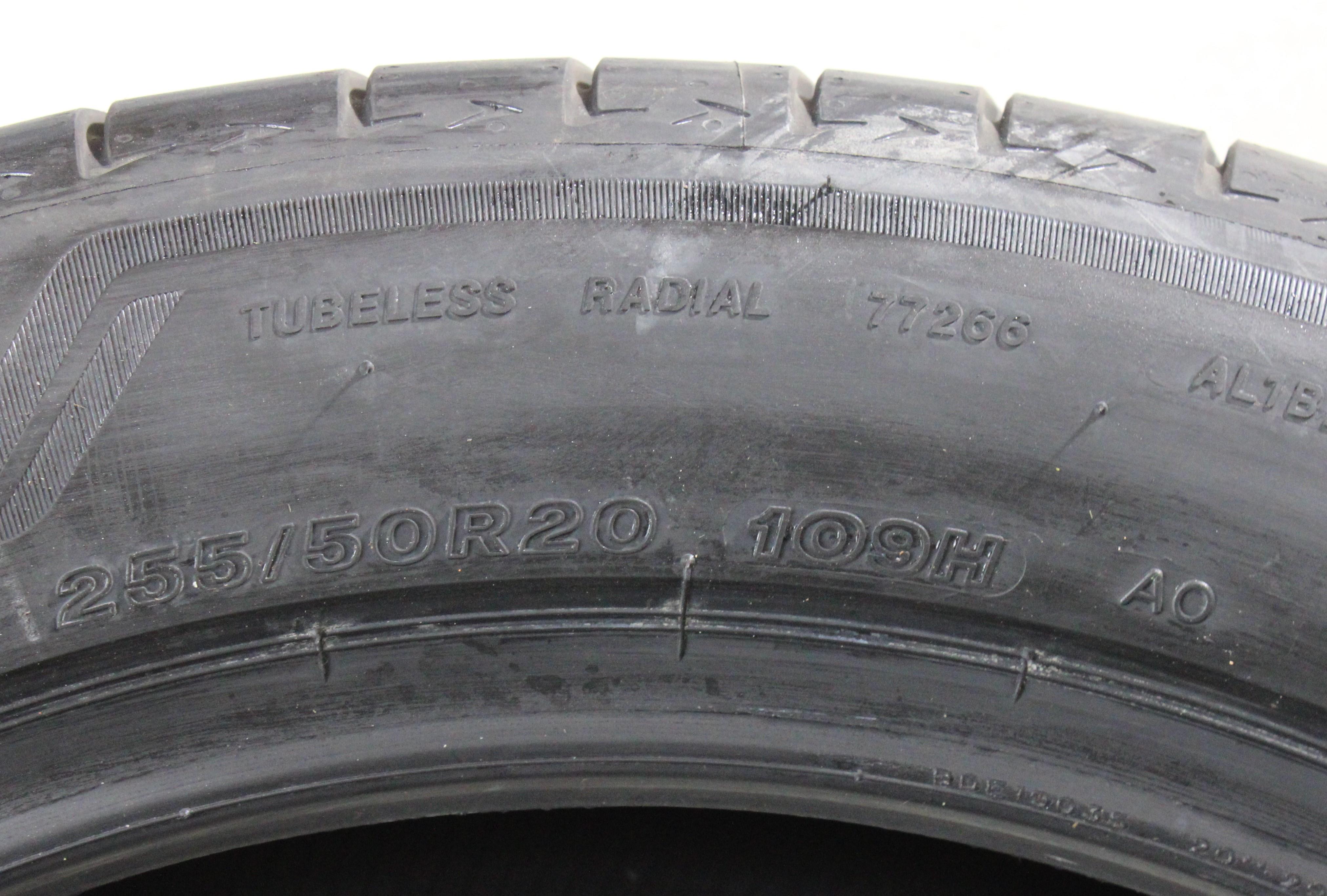 4 pneus d'été Bridgestone Alenza 001 AO 255/50R20 109H, profil complet, 2022