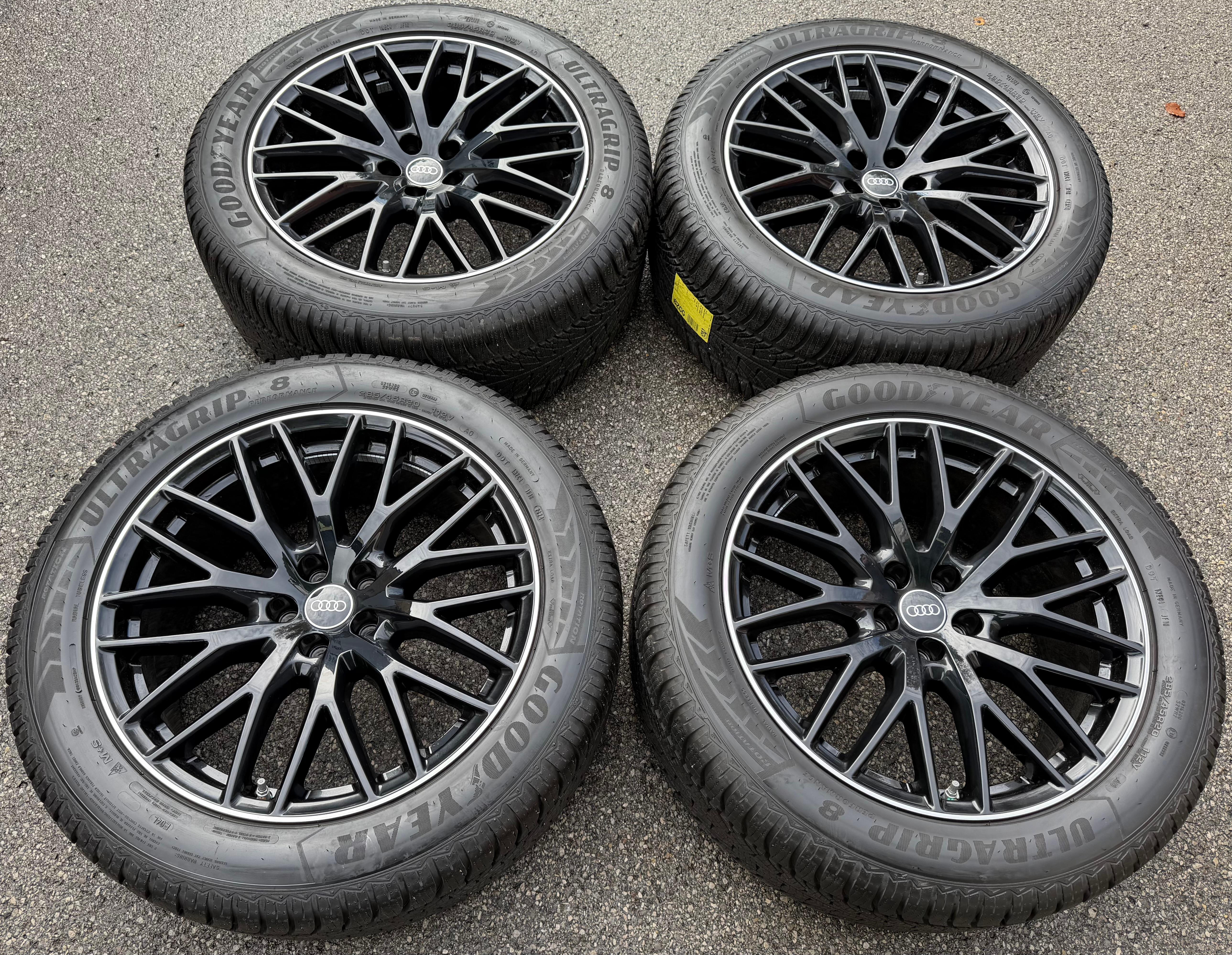 4 ruedas de invierno de aleación originales de 20" para Audi Q7 4M 4M0601025CR 285/45R20 112V Goodyear