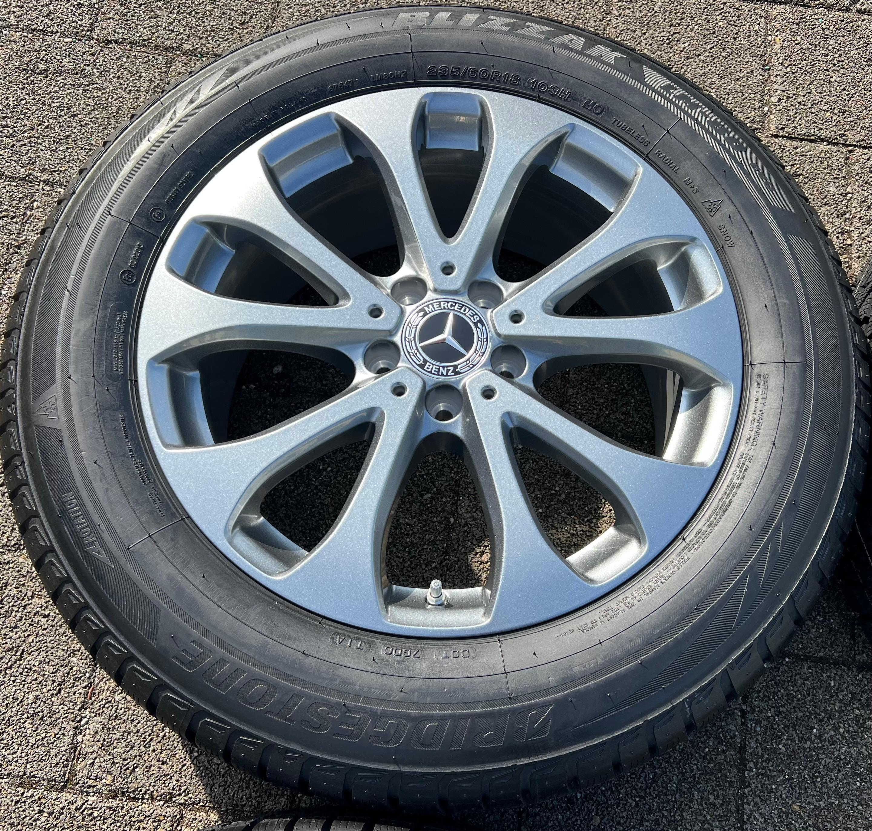 4 LLANTAS DE ALEACIÓN ORIGINALES DE 18" PARA INVIERNO MERCEDES BENZ GLC X253 W253 A2534011500 235/60R18