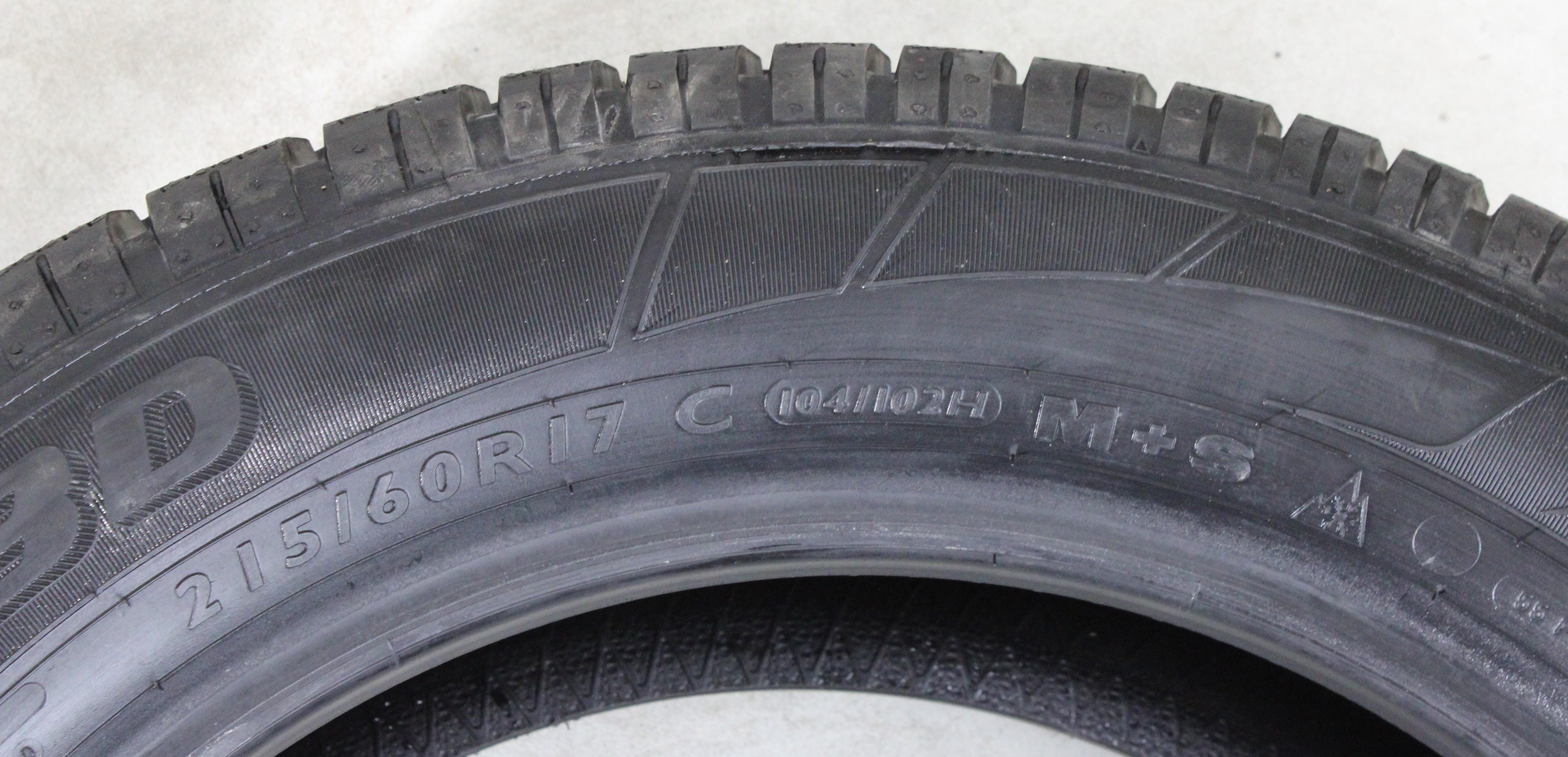 1 x 215/60R17C 104/102H Neumático de invierno Dunlop SP Winter Sport 3D Perfil completo 2016