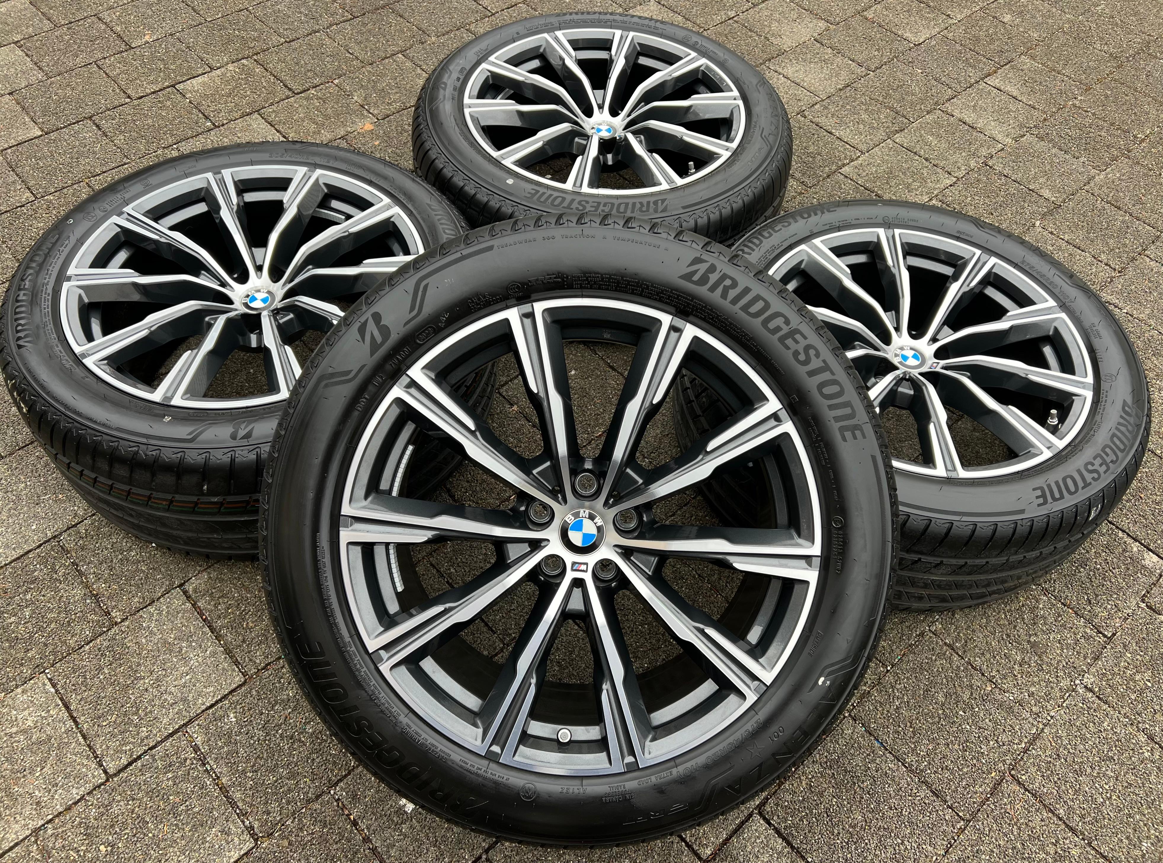 4 ROUES D'ÉTÉ ORIGINALES 20" EN ALUMINIUM BMW X5 G05 X6 G06 STYLING M740 275/45R20 110Y 305/40R20 112Y