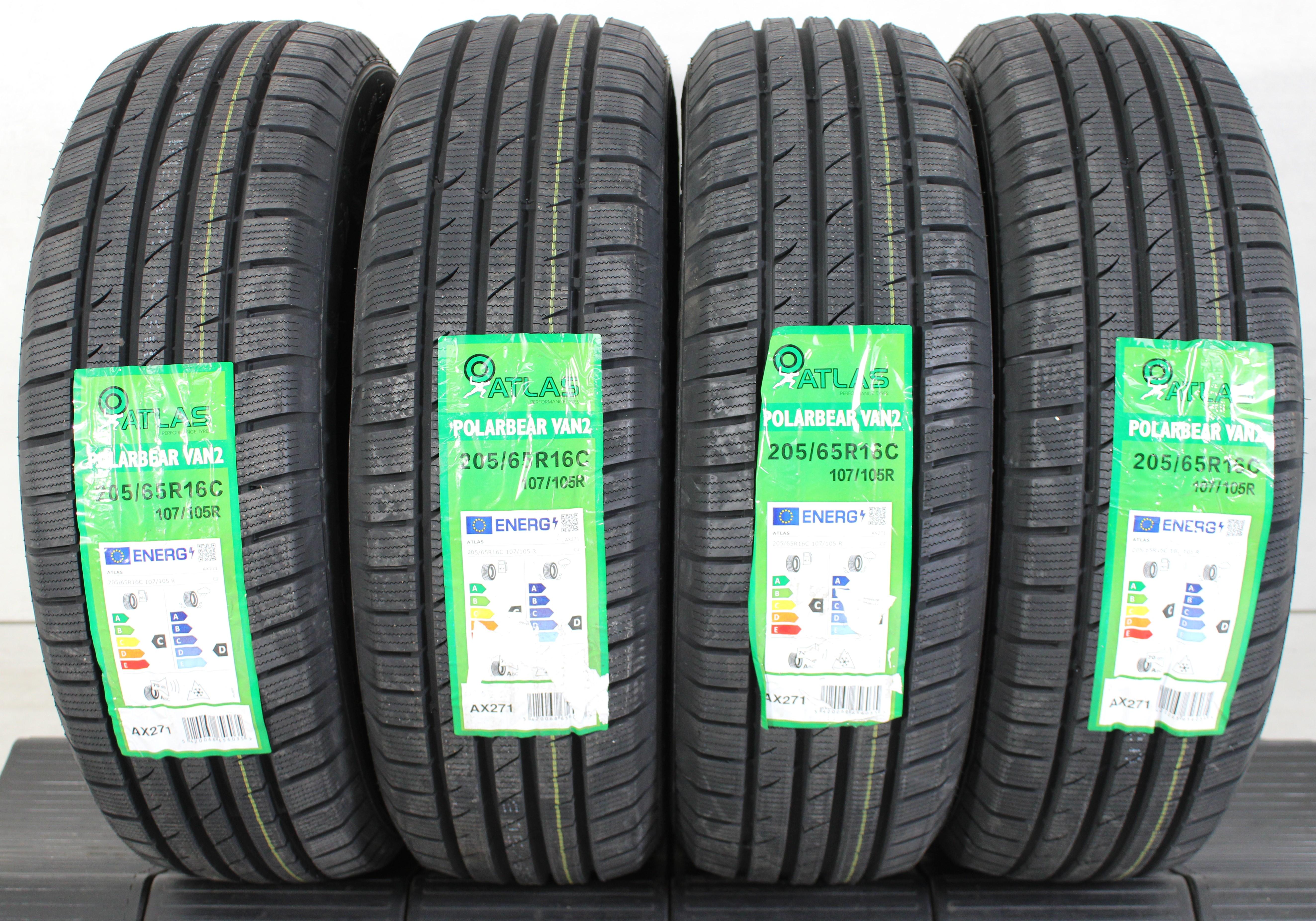 4 x 205/65R16C 107/105R pneumatici invernali Atlas Polarbear Van2 2023 NUOVI