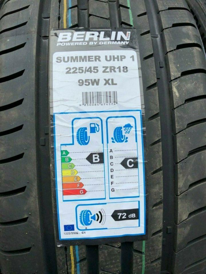 4 X 225/45R18 95W BERLIN TIRES PNEUS ÉTÉ UHP 2019 NEUFS