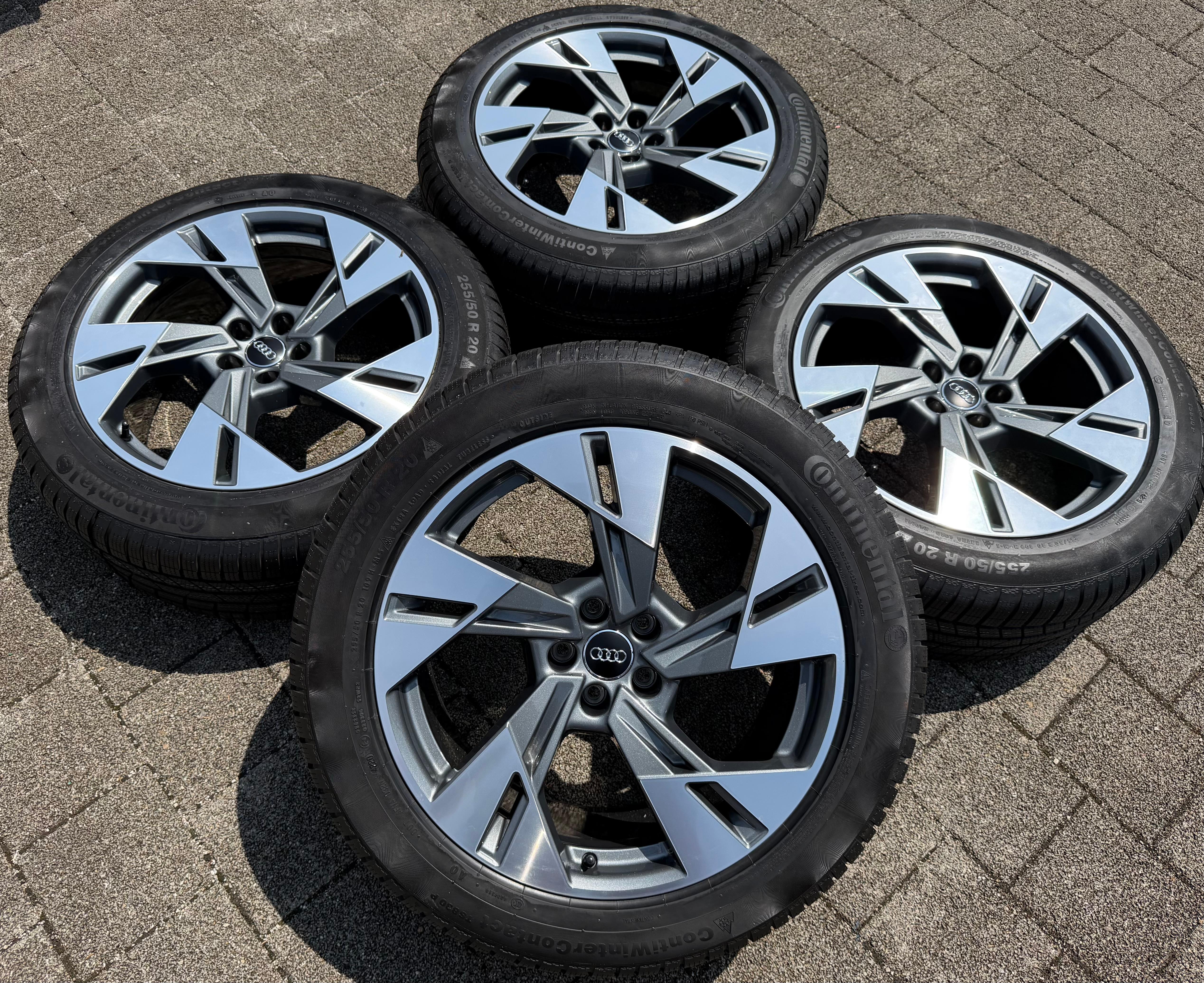 4 Original 20" Alu Winterräder Audi E-Tron Q8 Etron 4KE601025AP 255/50R20 109H