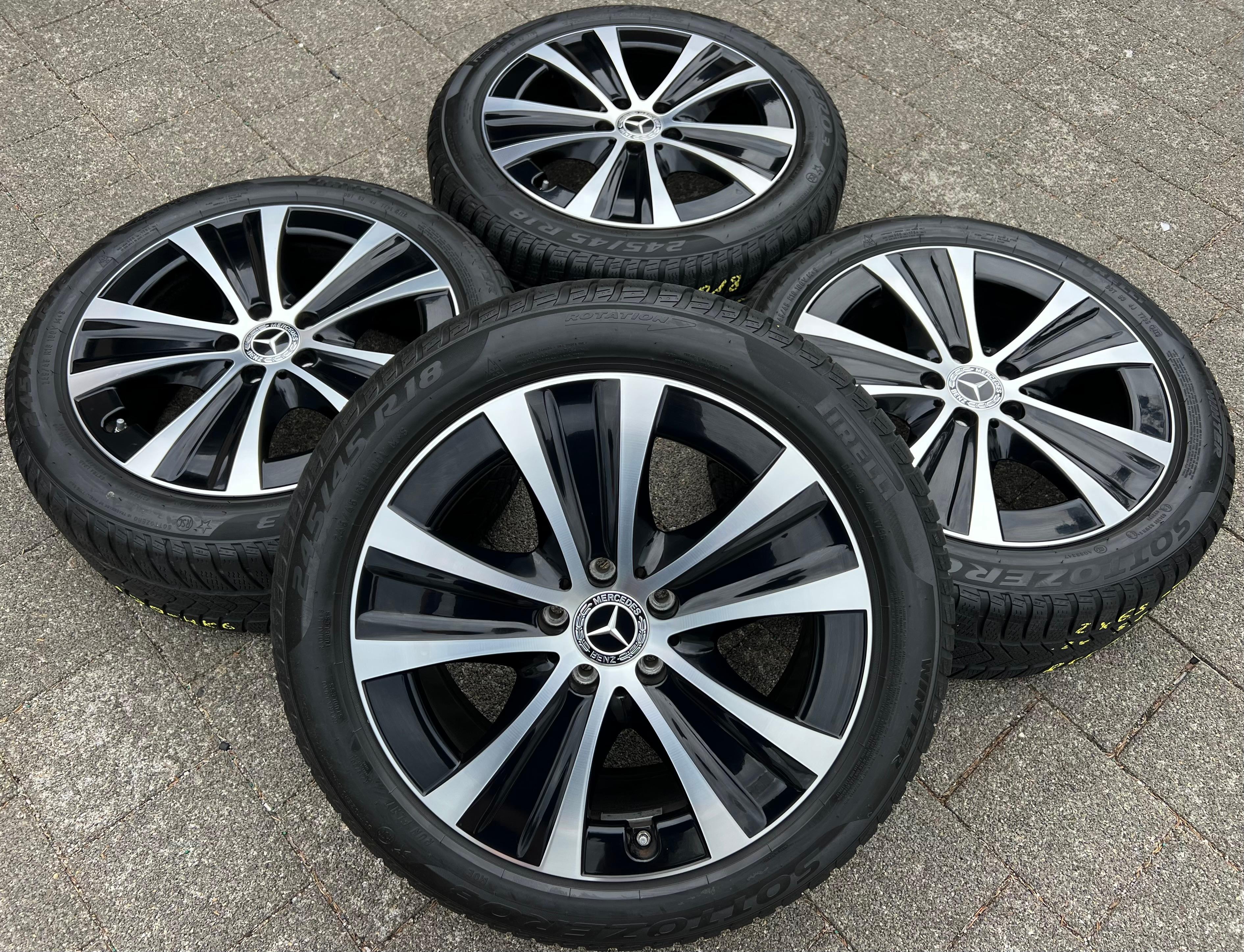 4 ORIGINAL 18" ALU WINTERRÄDER MERCEDES E-KLASSE W213 S213 245/45R18 100V RDKS