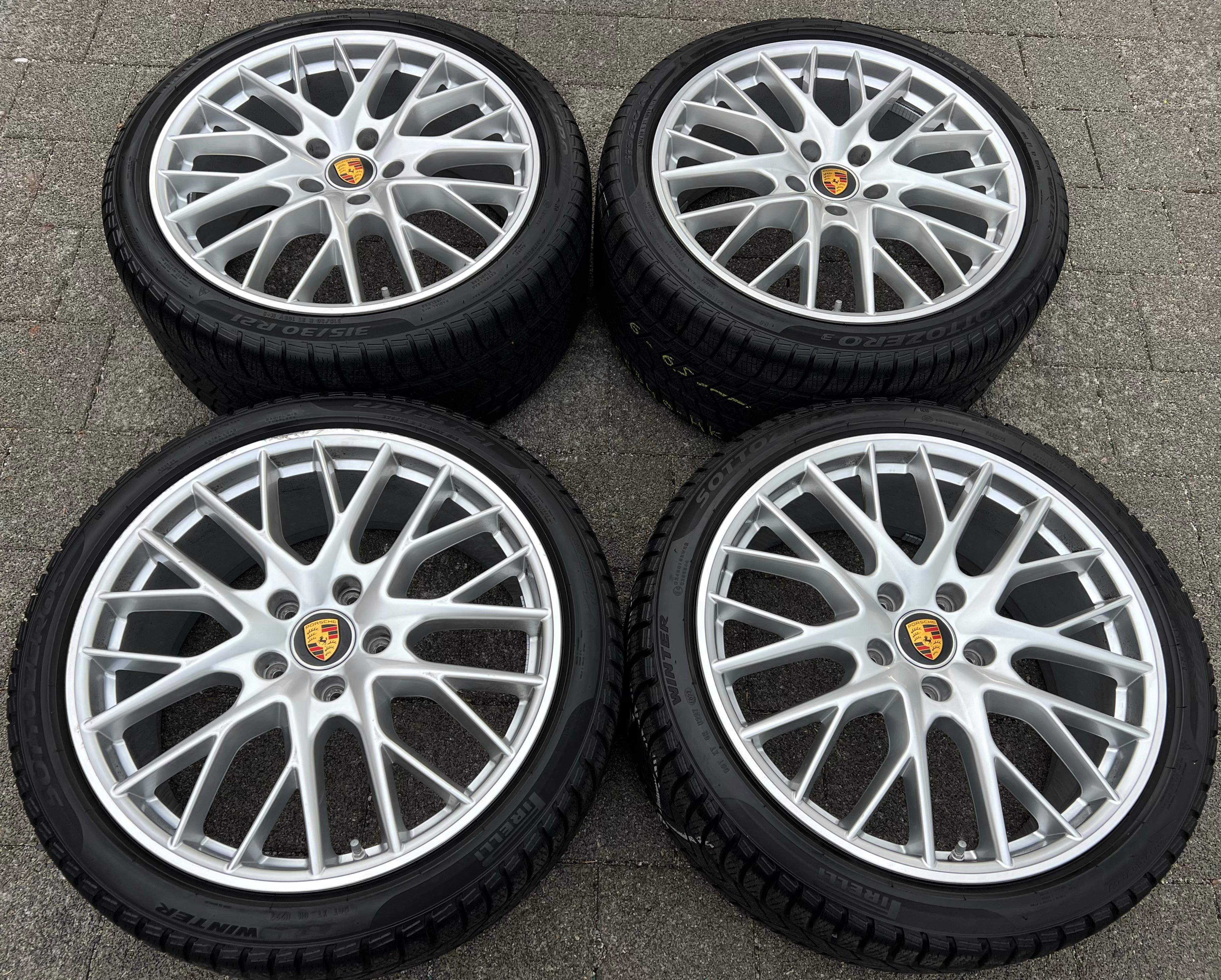 4 RUOTE IN LEGA ORIGINALI DA 21" INVERNALI PORSCHE PANAMERA 971 SPORT RAD 971601025D 971601025A