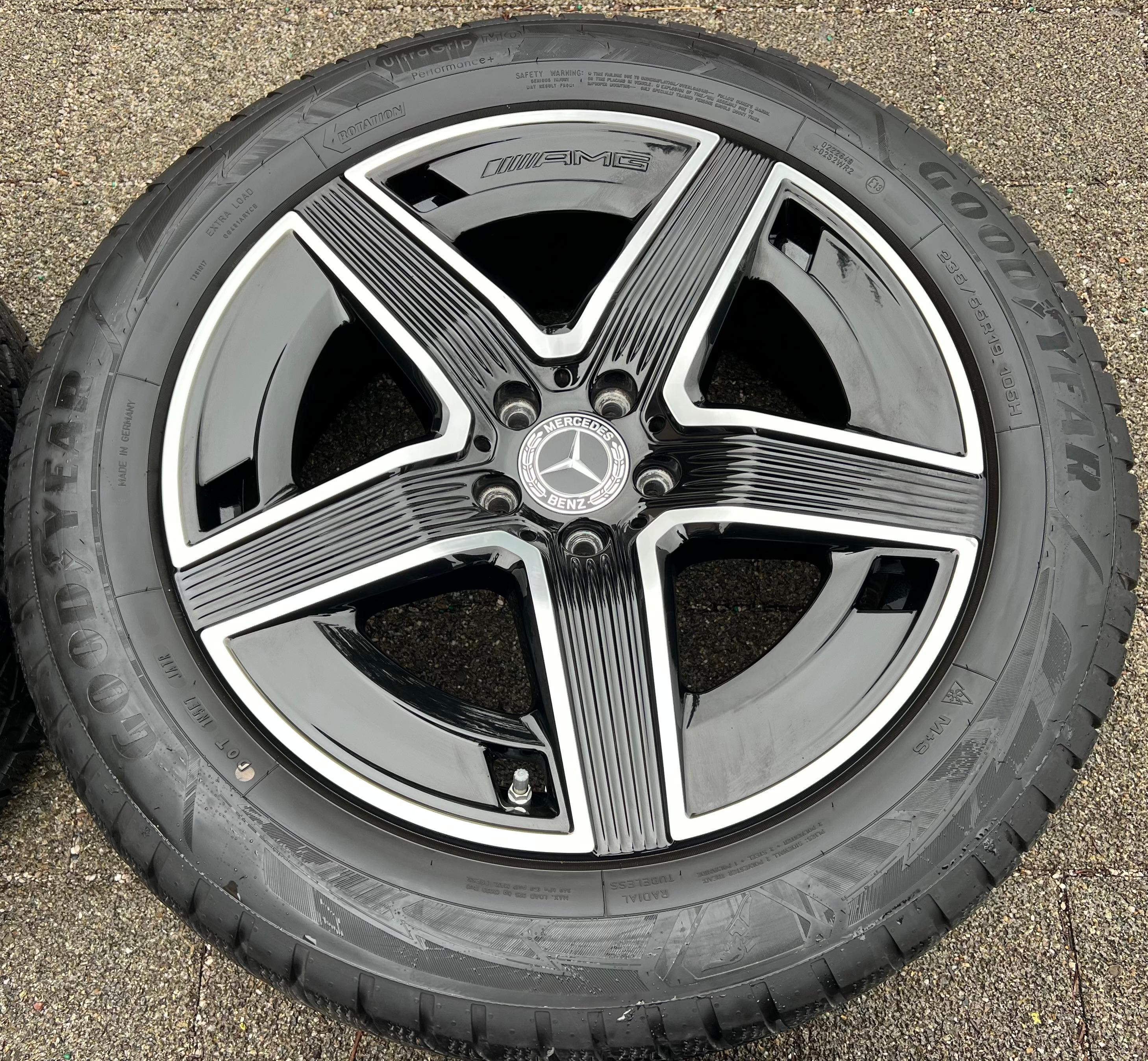 4 llantas de aluminio originales de 19" para invierno para Mercedes GLC X254 W254 AMG A2544010400 2022 con sistema de control de presión de neumáticos (TPMS)