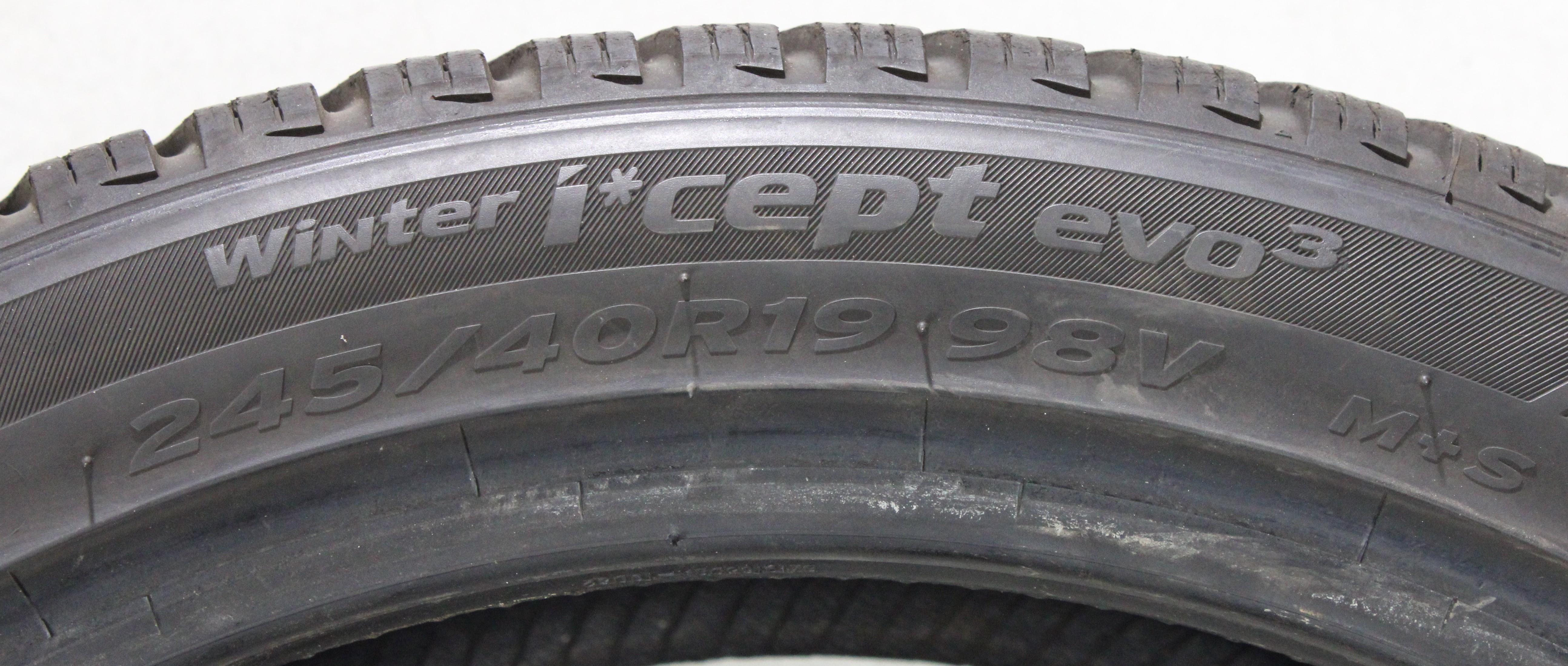 4 x 245/40R19 98V Winterreifen Hankook Winter I*Cept Evo 3 2x5,5-6mm/2x6-6,5mm 2023
