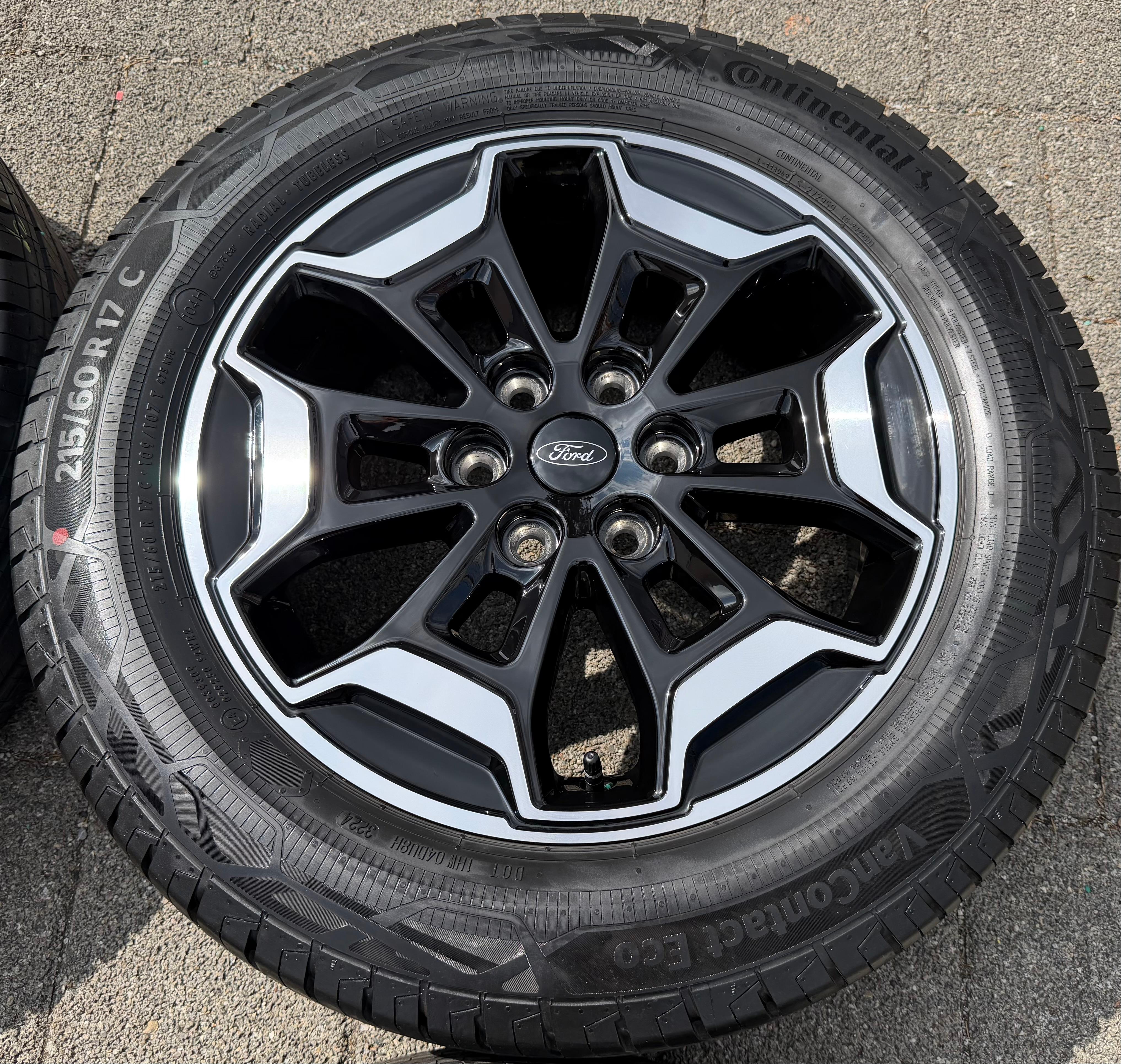4 llantas de aluminio originales de 17" para Ford Transit Tourneo Custom NXN 2024 con sistema RDKS de Continental