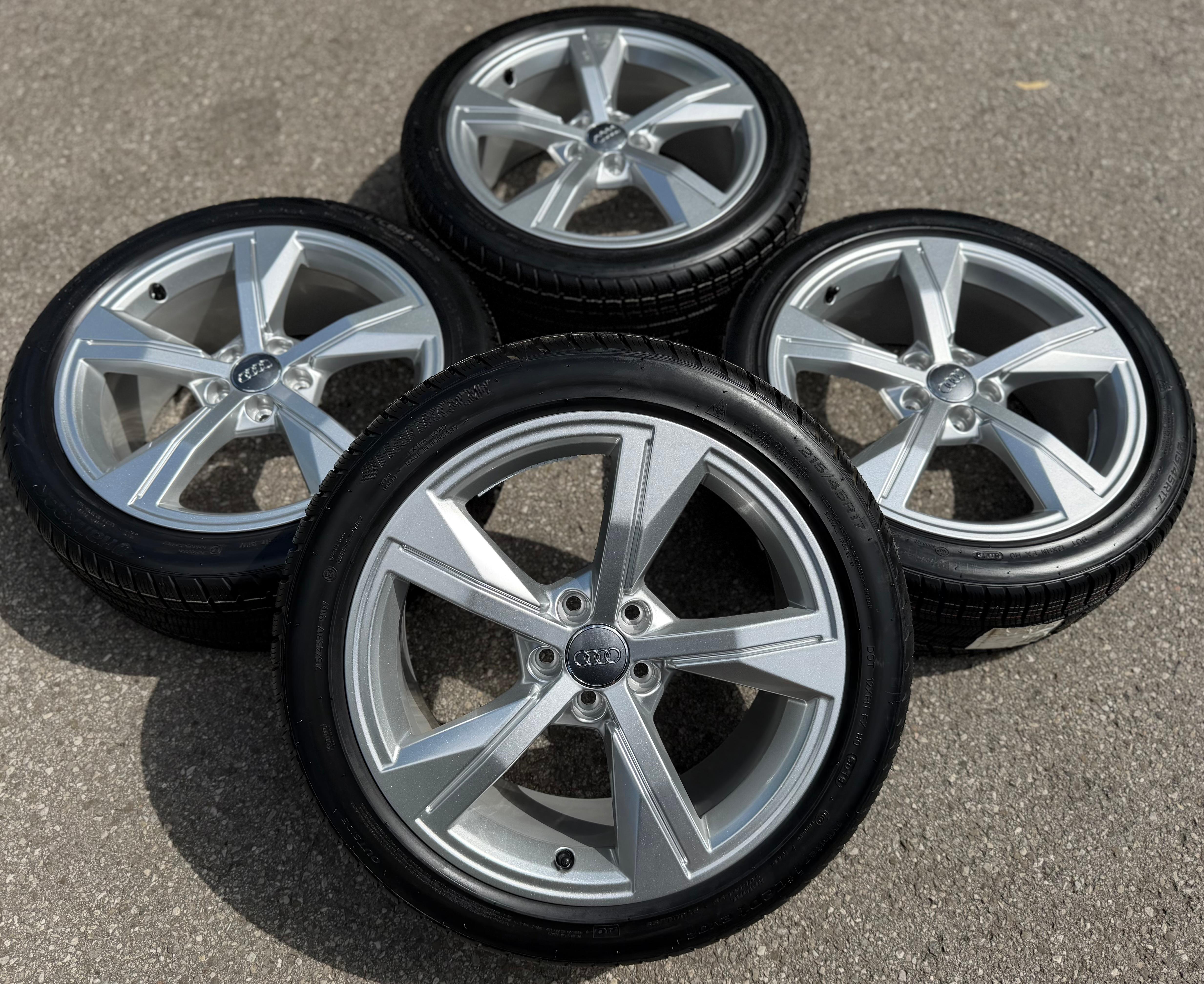 4 ORIGINAL 17" ALU WINTERRÄDER AUDI A1 S1 GB 82A601025G 215/45R17 91W HANKOOK