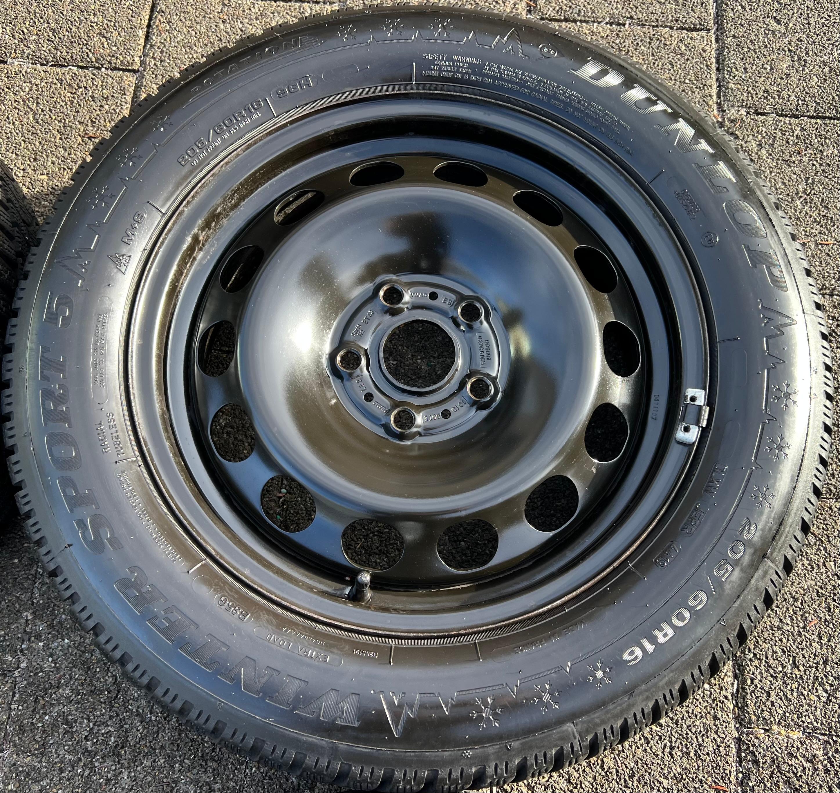 4 WINTERWIELEN AUDI Q2 GA VW T-ROC A11 205/60R16 96H DUNLOP 2019 TOP 5Q0601027AM GRATIS LEVERING