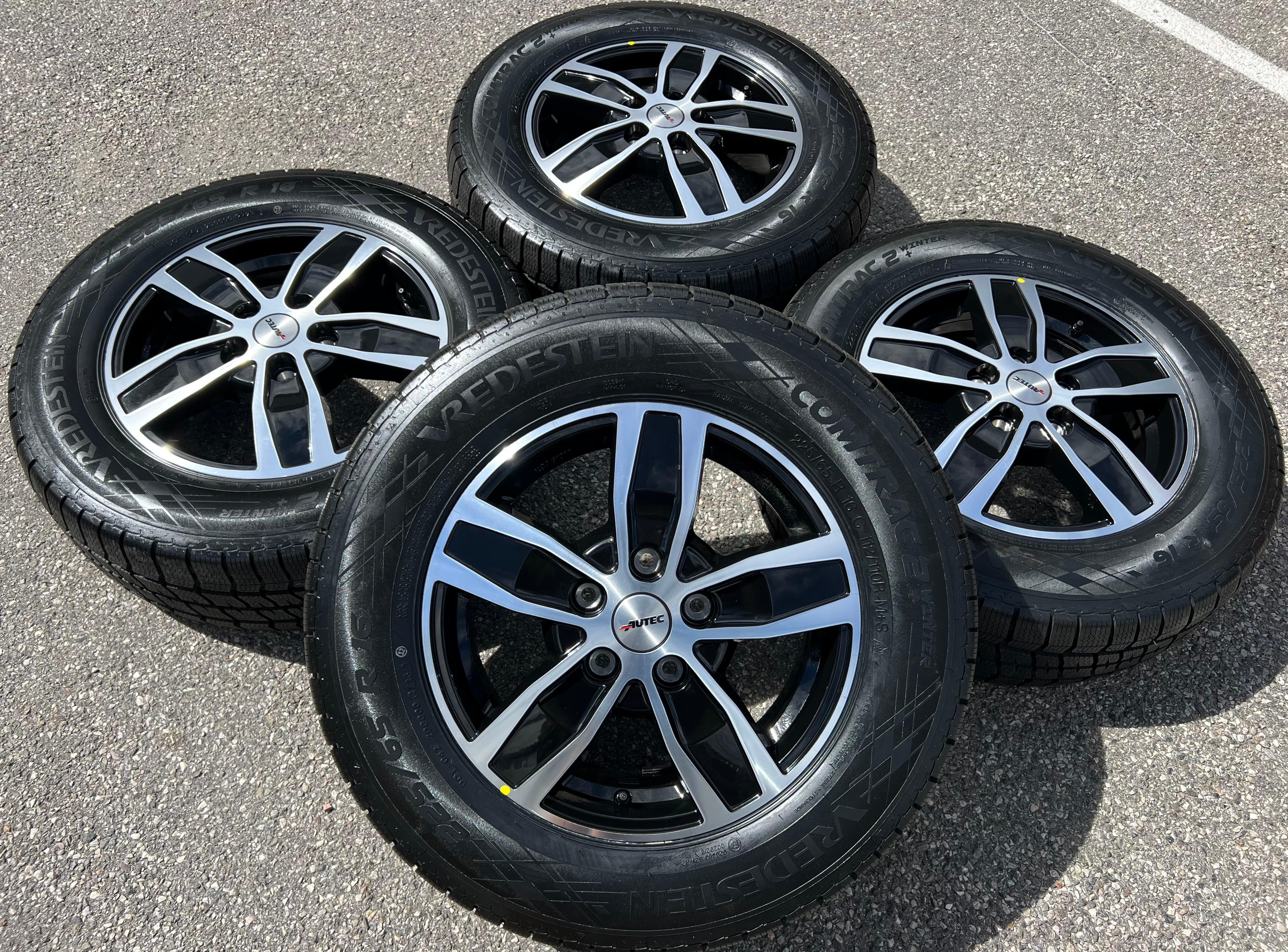 4 ruote invernali in lega per Citroën Jumper, Fiat Ducato e Peugeot Boxer 350, misura 225/65R16C e 112/110R, nuove