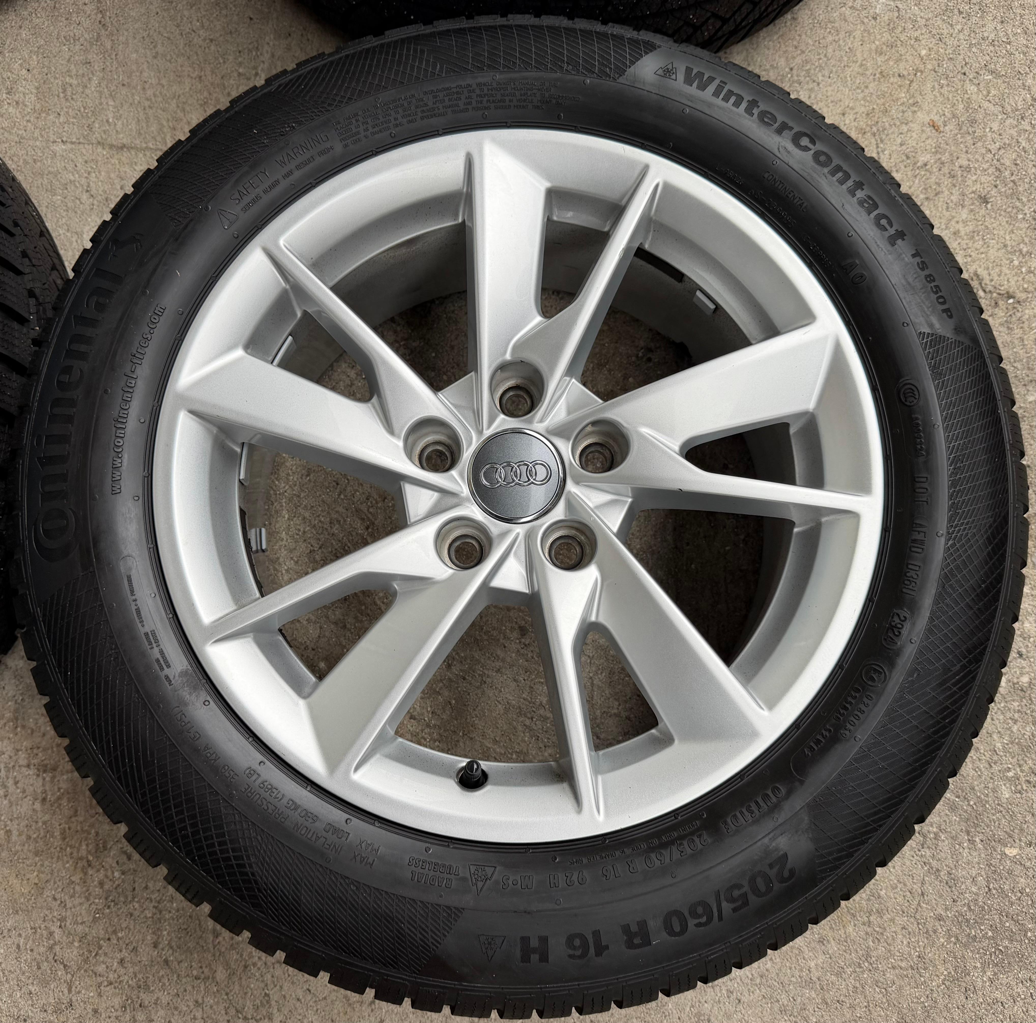 4 Original Alu Winterräder Audi A4 8W B9 8W0601025A 205/60R16 92H Continental