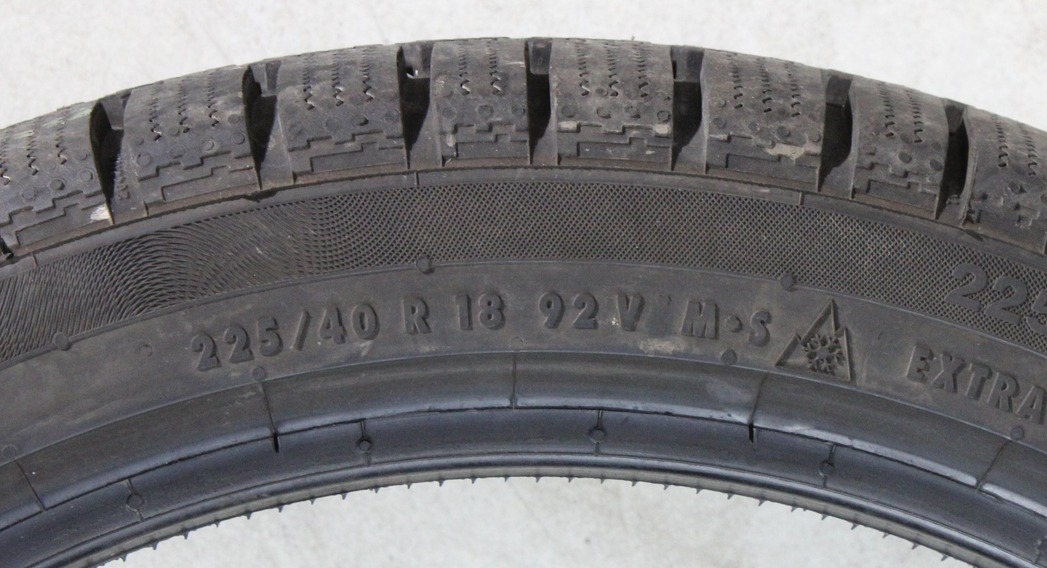 2 x 225/40R18 92V Pneumatici invernali Continental Winter Contact TS830P AO 7,5-8mm 2024 XL