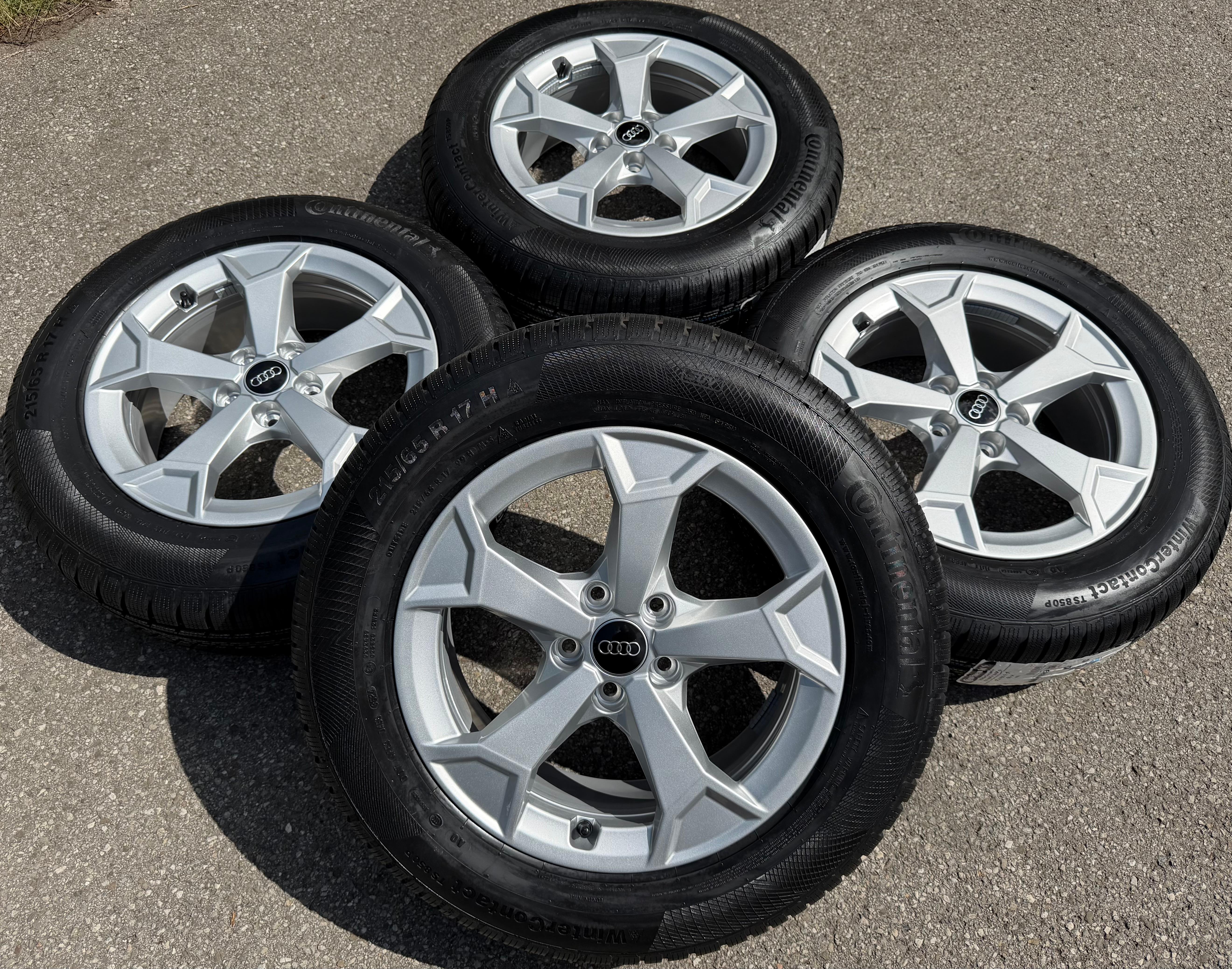 4 llantas de aluminio originales de invierno de 17" para Audi Q3 F3 F3N, 215/65R17 99H, Continental, 2024, nuevas