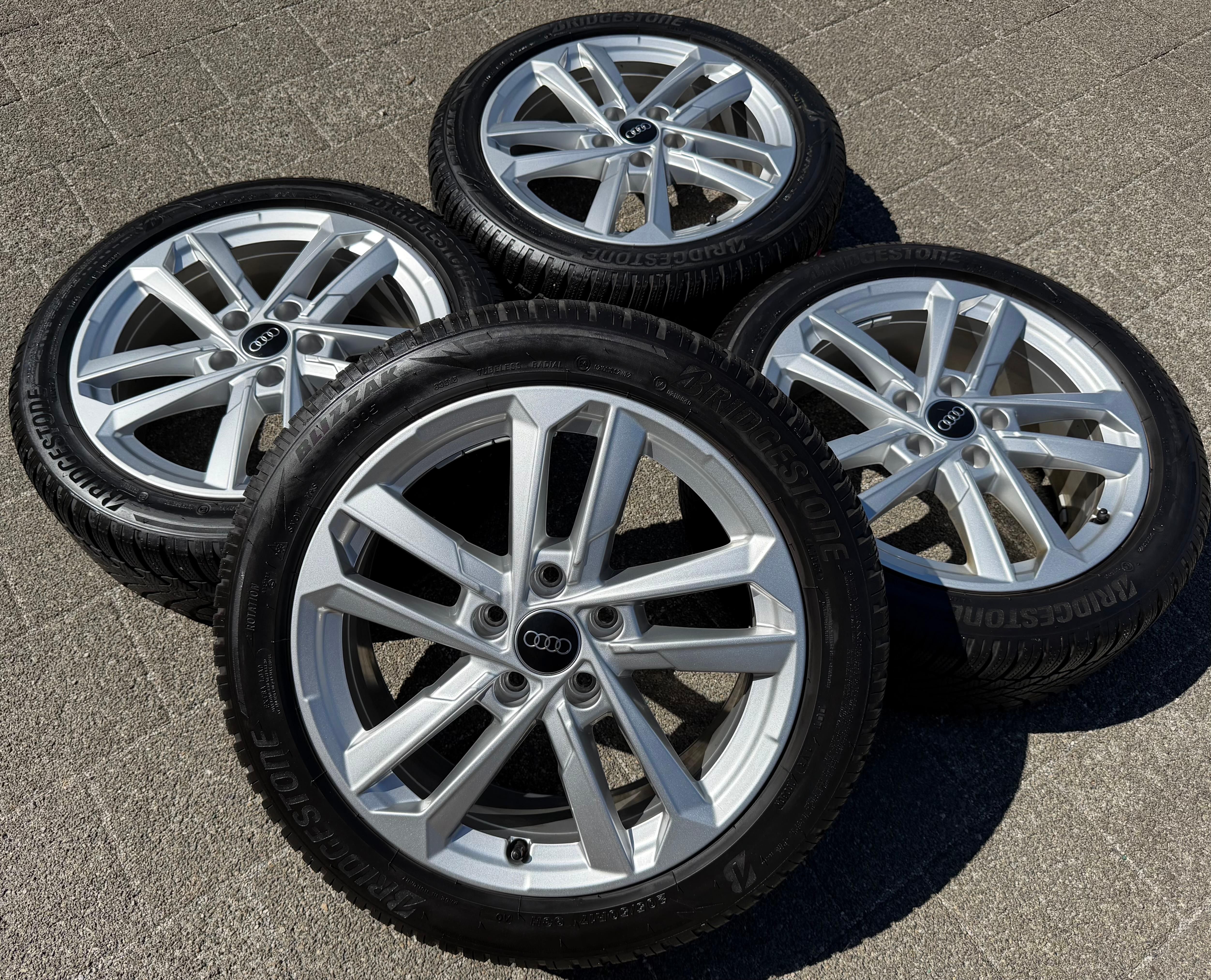 4 Original 17" Alu Winterräder Audi A3 S3 8V 8Y0601025L 205/50R17 93H Bridgestone 2023