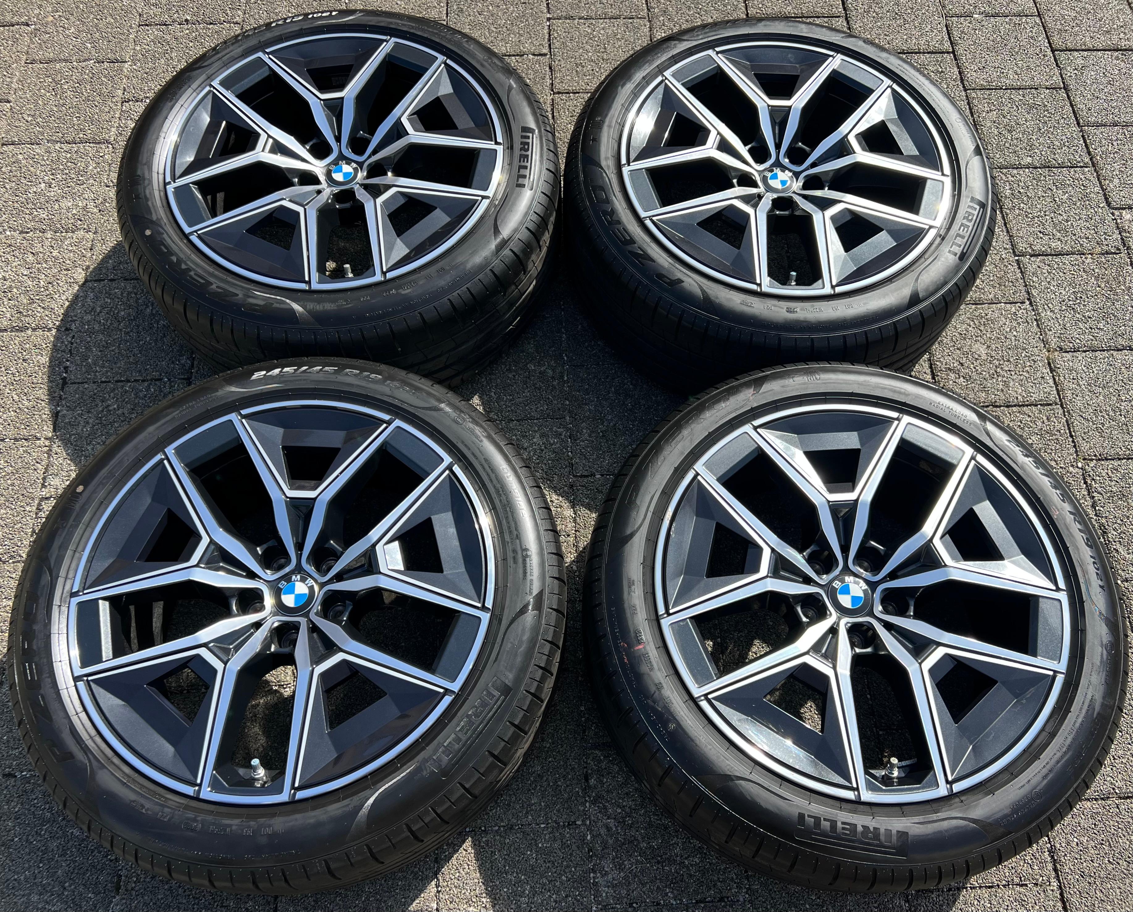 4 ORIGINAL 19" ALU SUMMER WHEELS BMW 5 SERIES i5 G60 G61 STYLIN 934 PIRELLI 2022 FREIHAUS