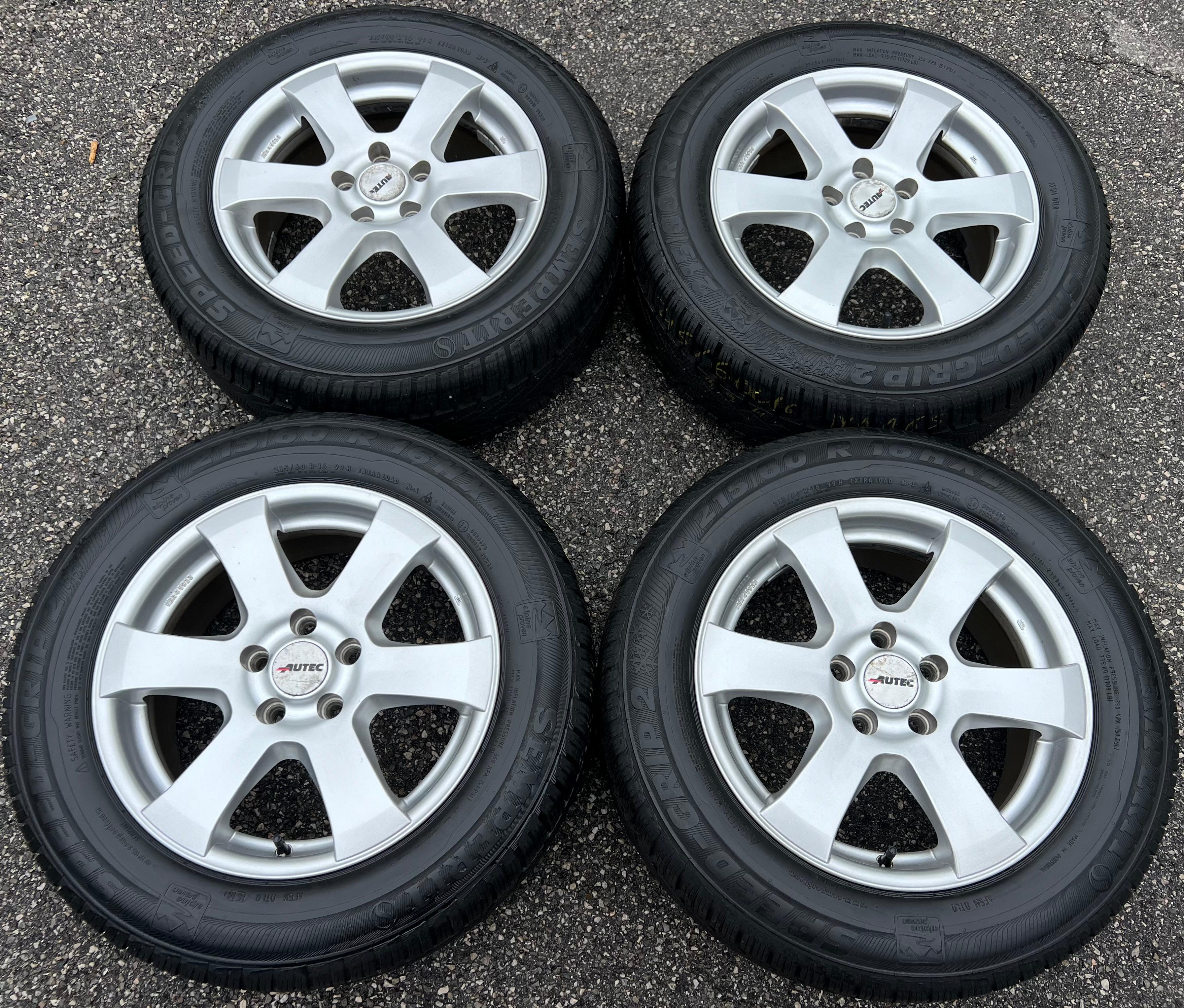 4 ALU 16" WINTERRÄDER PEUGEOT 508 607 215/60R16 99H SEMPERIT FREIHAUS