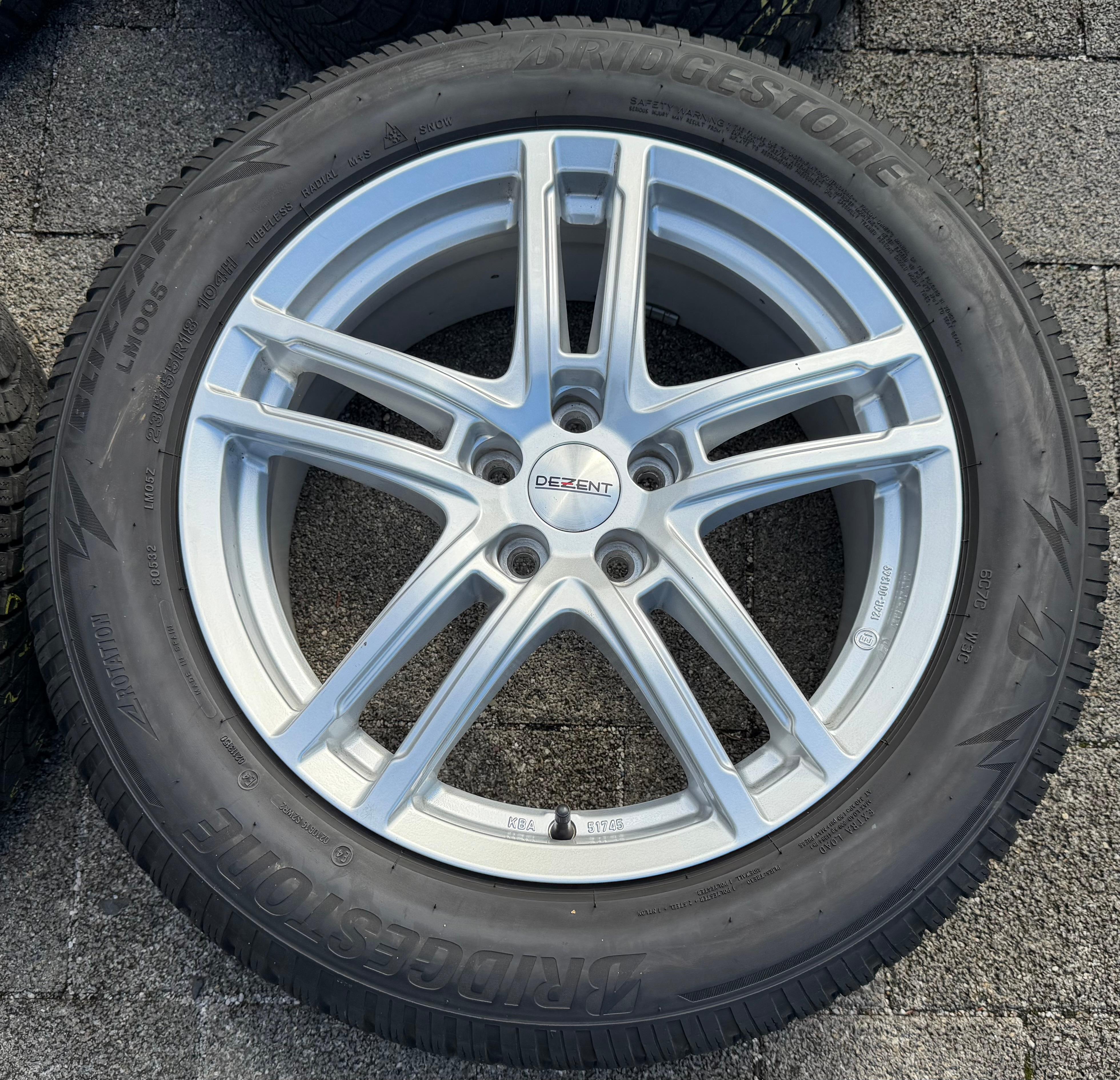 4 Alu 18" Winterräder Volvo S90 II V90 P XC40 C40 X 235/55R18 104H Bridgestone