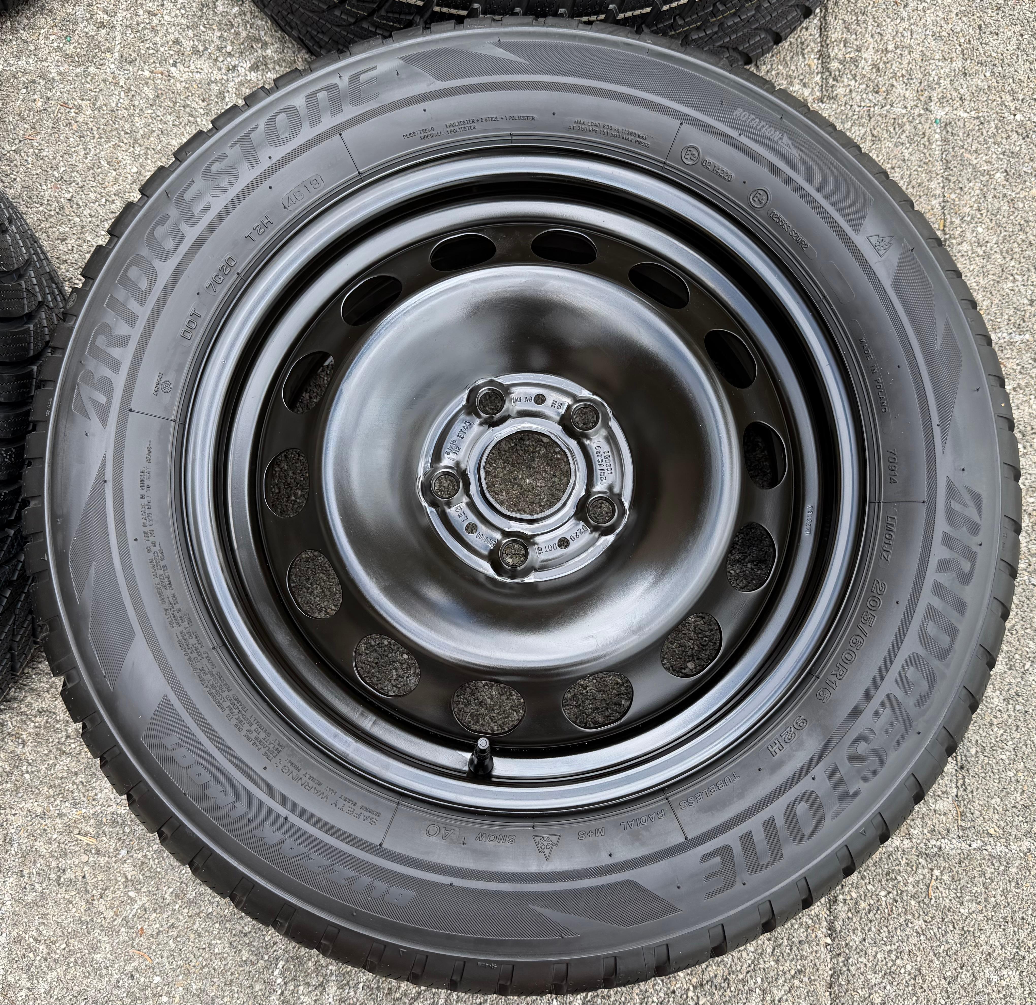 4 Winterräder Audi Q2 GA VW T-Roc  205/60R16 92H Bridgestone 5Q0601027AM