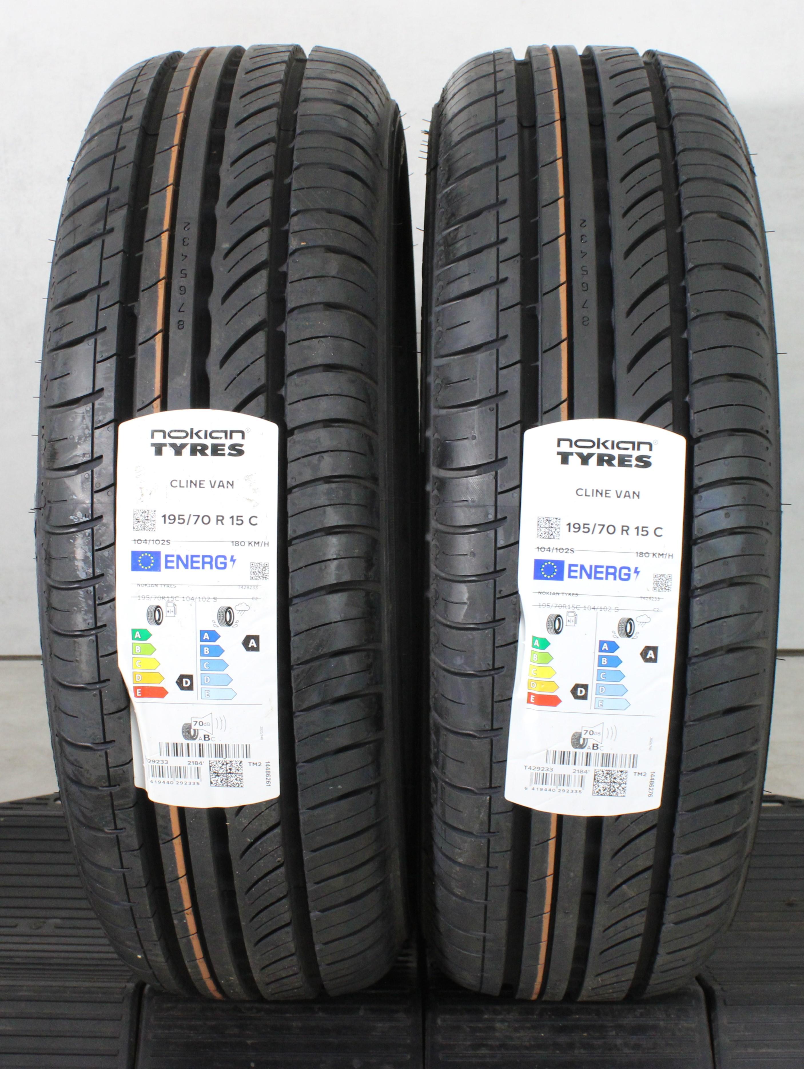 2 x 195/70R15C 104/102S Sommerreifen Nokian CLine 2022