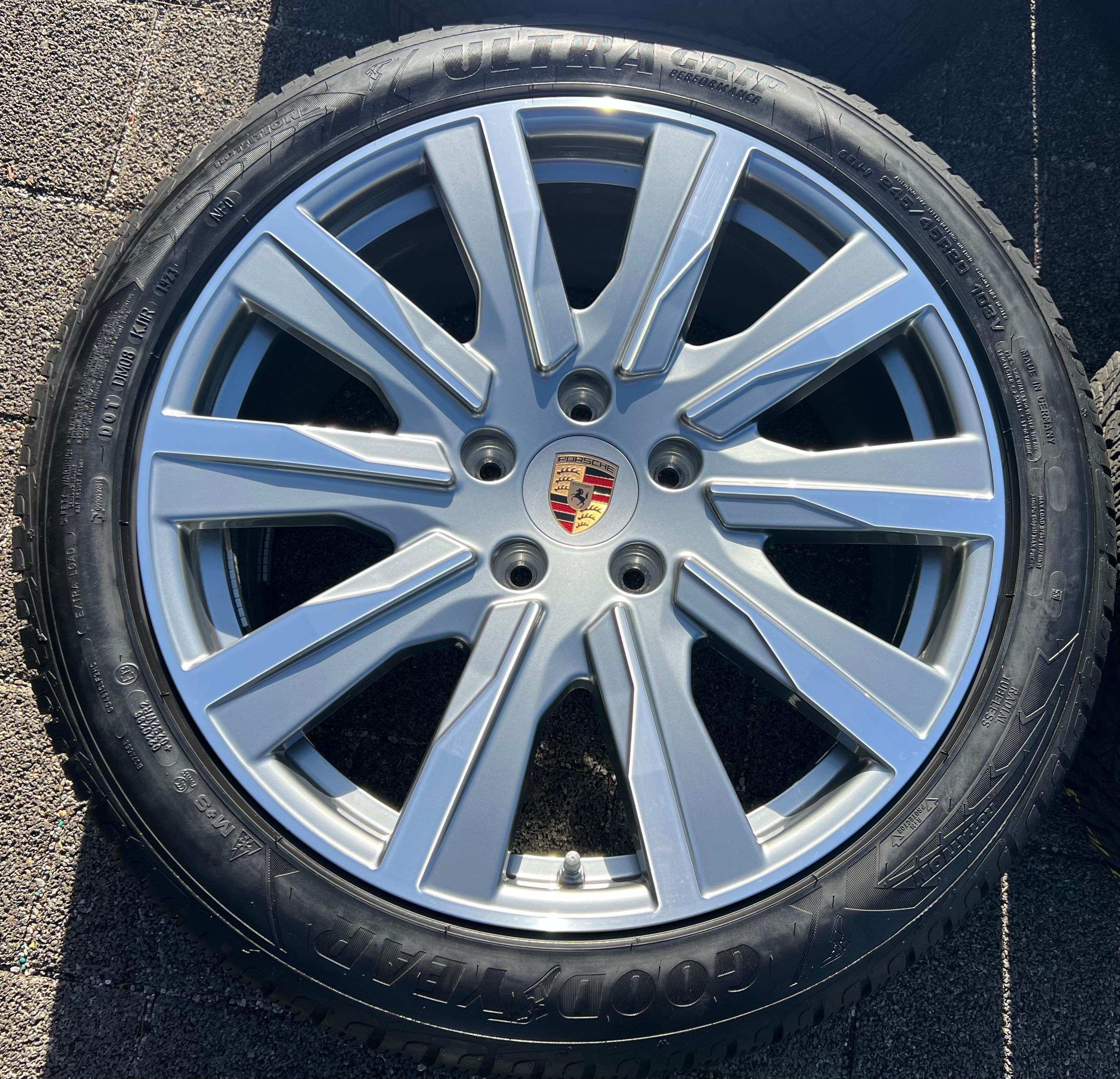 4 RUOTE IN LEGA ORIGINALI DA 20" INVERNALI PORSCHE TAYCAN TEQUIPMENT RDKS CONSEGNA GRATUITA
