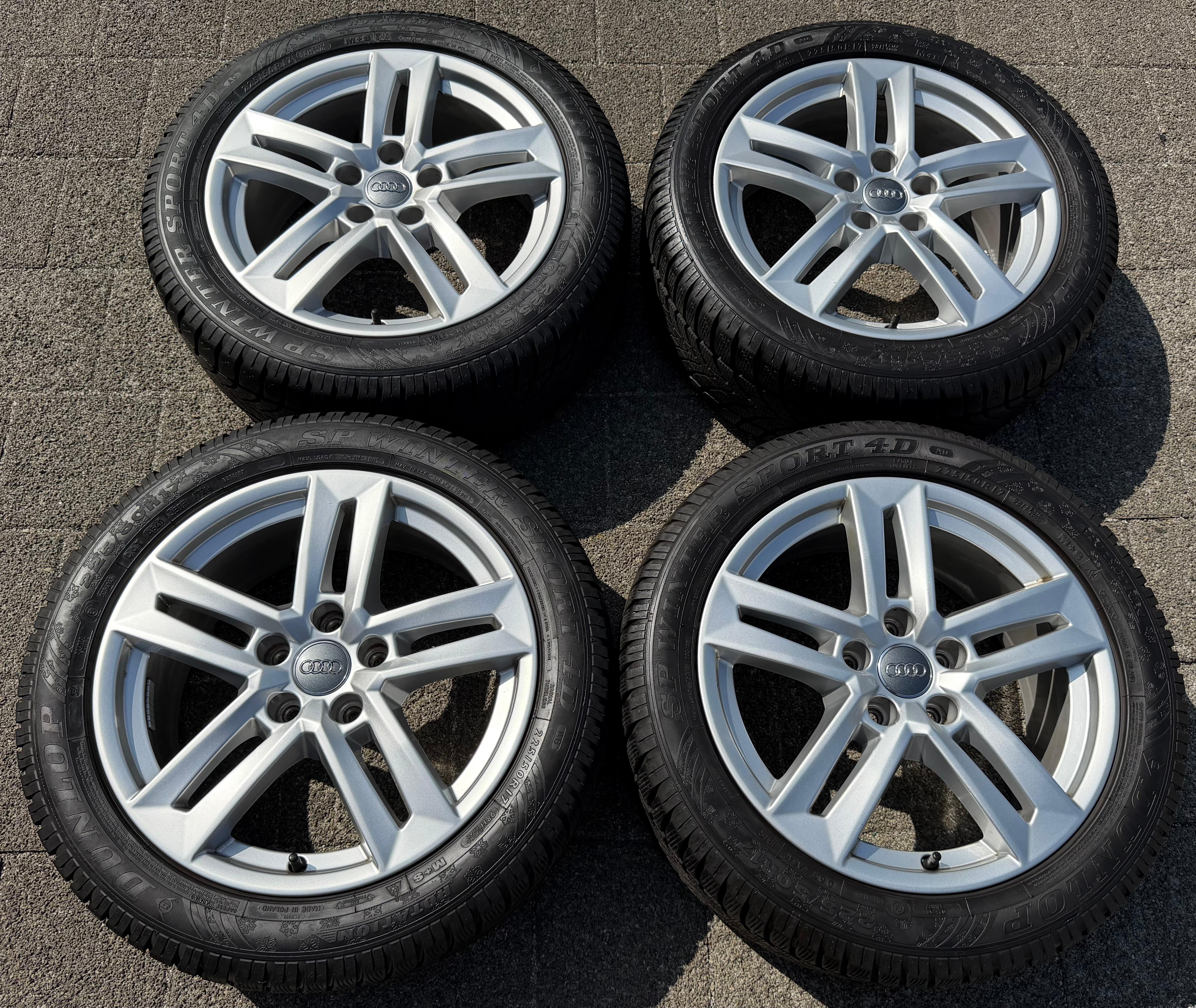 4 Original 17" Alu Winterräder Audi A4 B9 8W 8W0601025P 225/50R17 98H Dunlop 2020