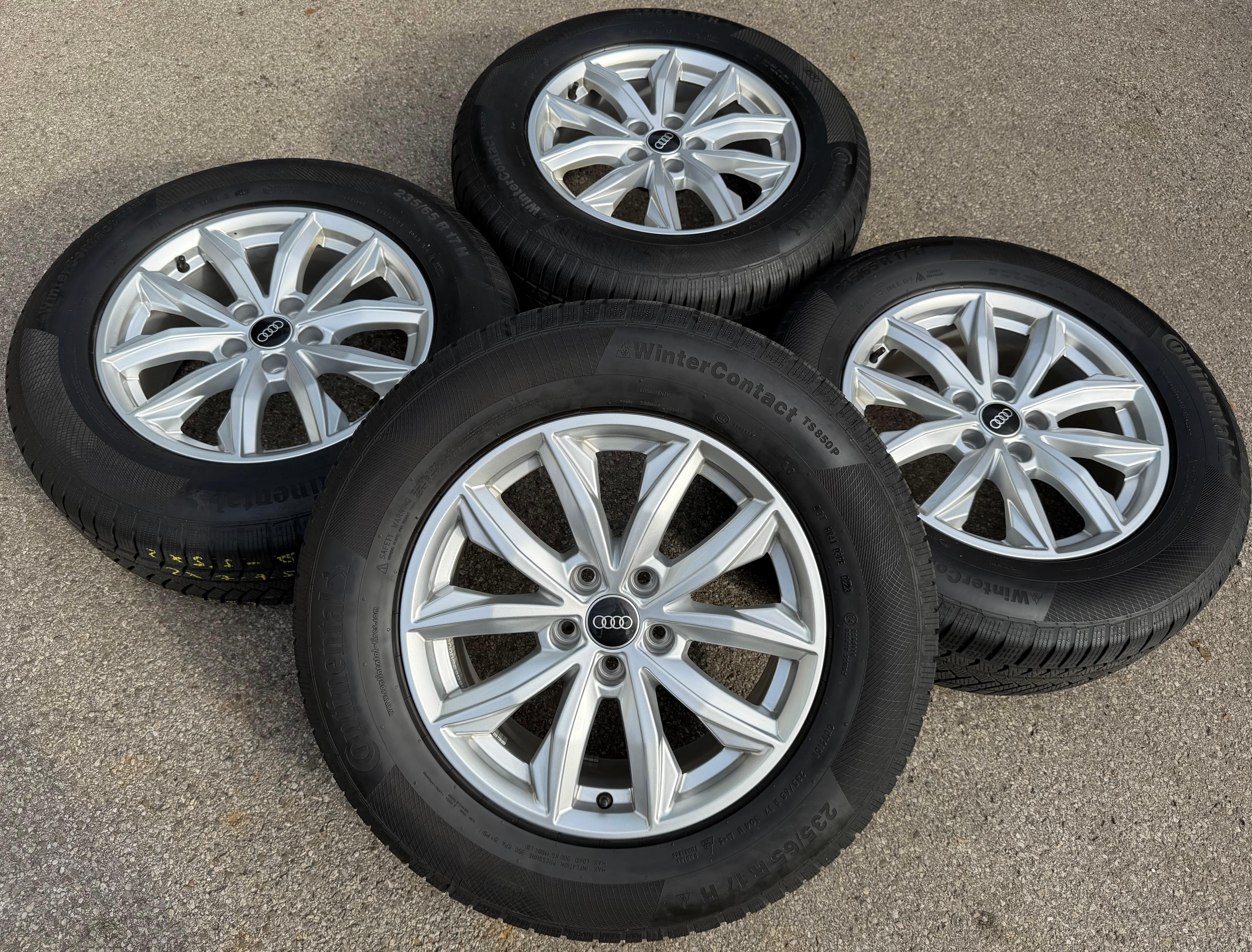 4 ruedas de invierno de aleación originales de 17" para Audi Q5 FY 80A601025J 7x17 ET34 235/65R17 104H 2023