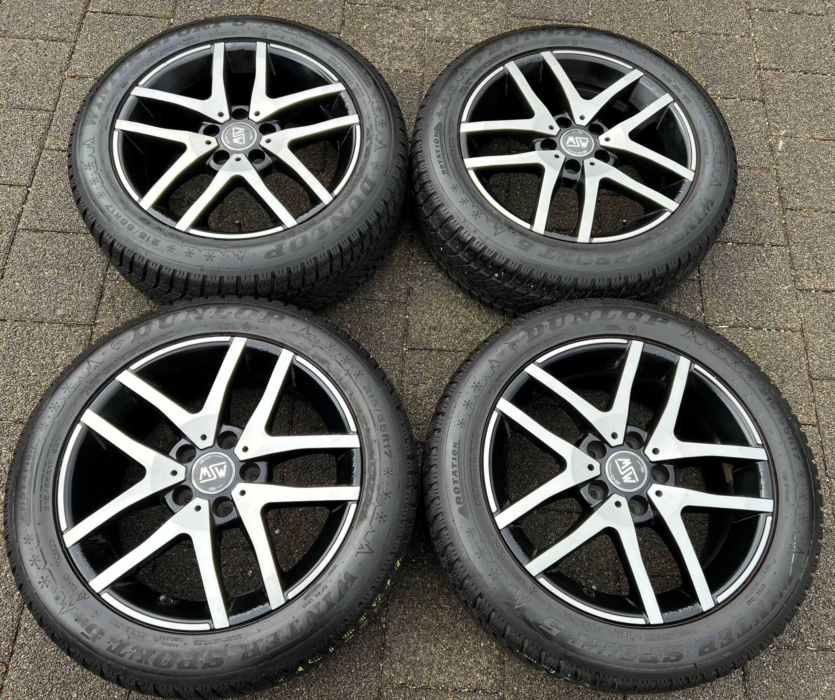 4 ALUMINIUM 17" WINTERWIELEN HONDA CR-V II RD HR-V RU 215/55R17 98V DUNLOP GRATIS LEVERING