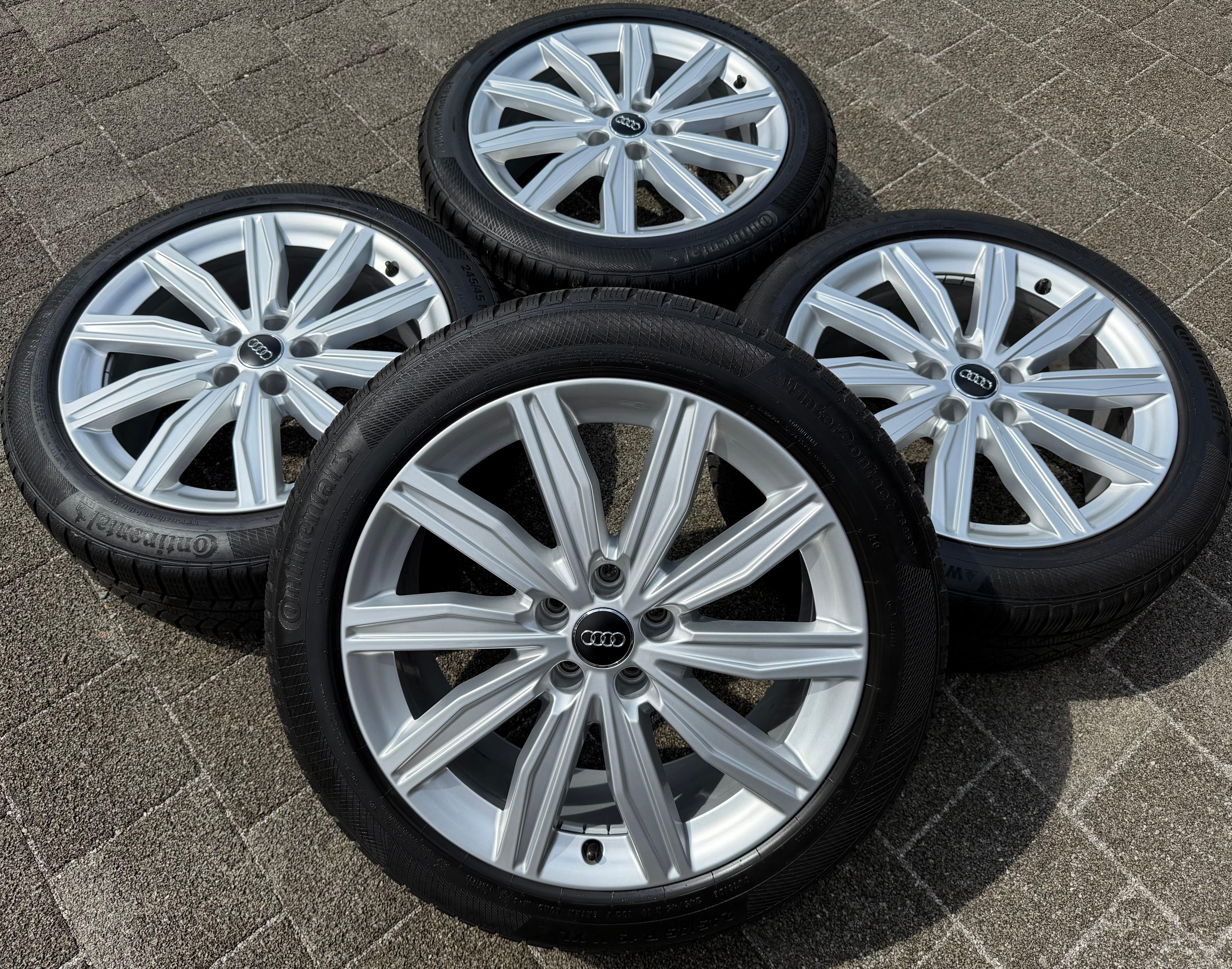 4 originele 19" aluminium wintervelgen Audi A6 S6 C8 4K 4K0601025M 245/45R19 102V