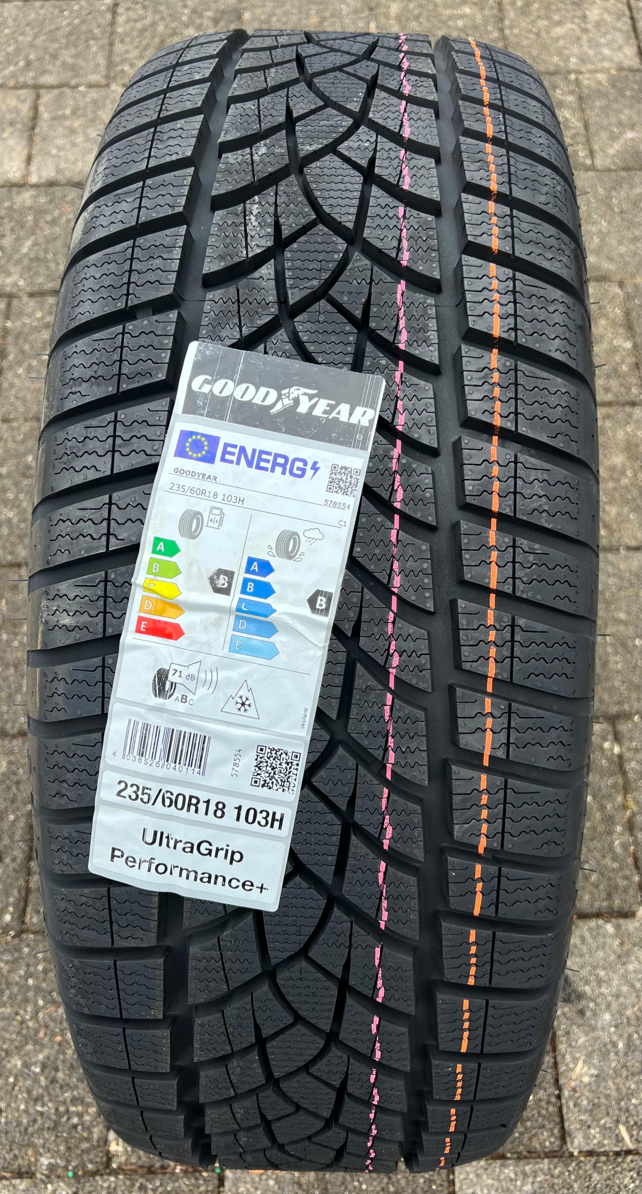 1 x 235/60R18 103H Winterreifen Goodyear Ultra Grip Performance + 2024 NEU Freihaus