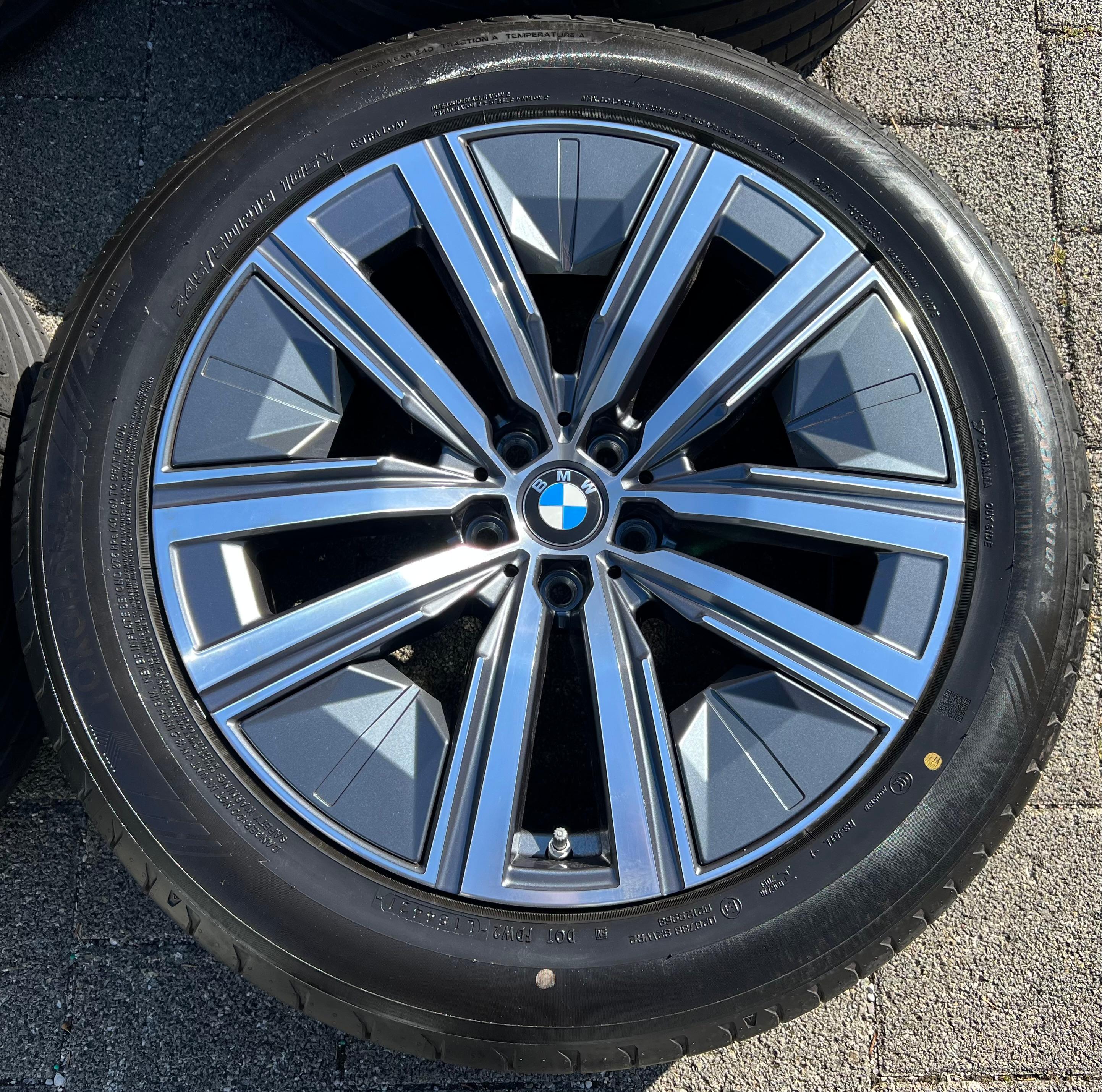 4 CERCHI IN ALLUMINIO ORIGINALI DA 19" SOMMER PER BMW SERIE 7 G70 E X3 G45 STYLING 904 245/50R19 105Y 2022