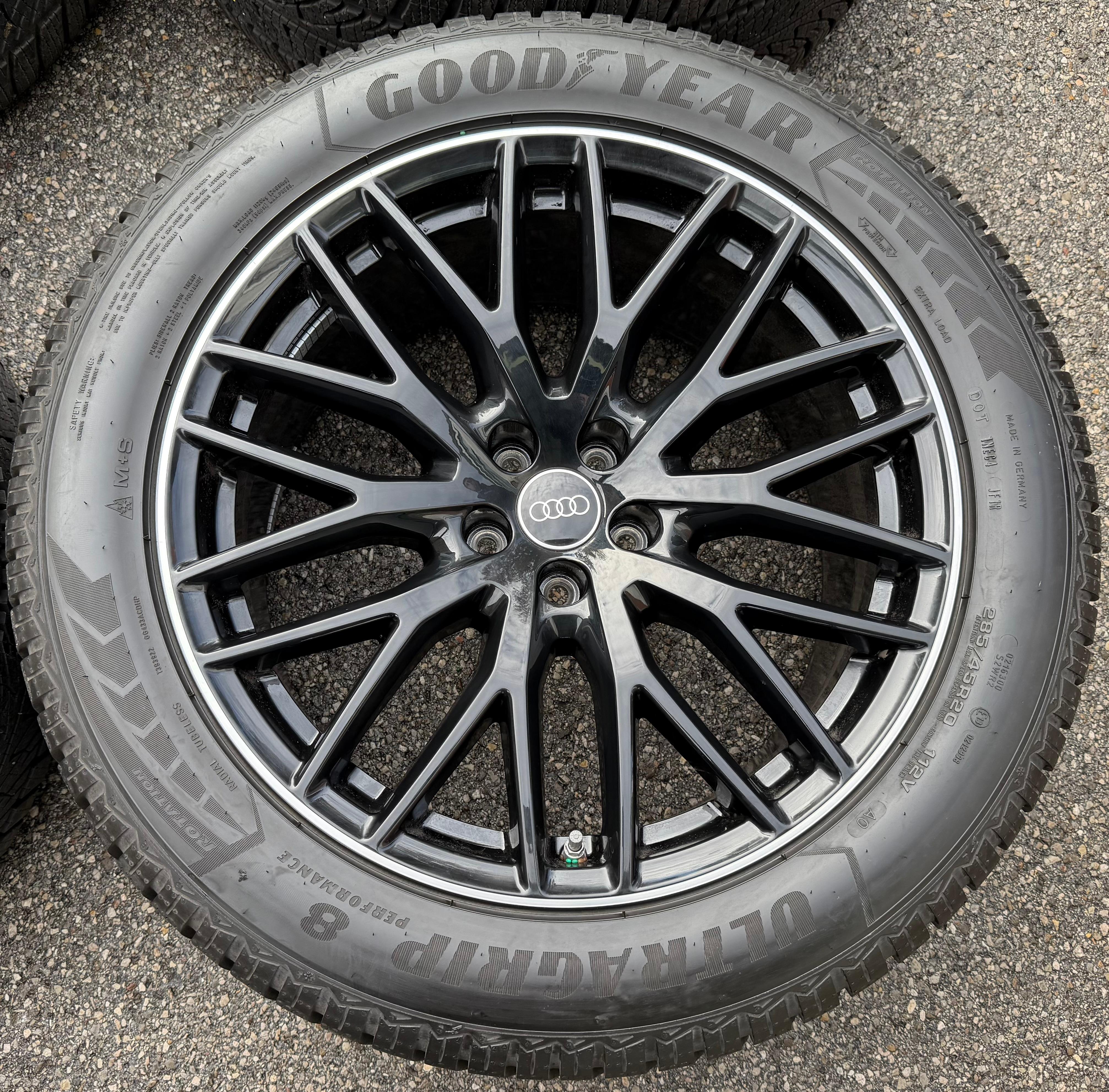 4 ruedas de invierno de aleación originales de 20" para Audi Q7 4M 4M0601025CR 285/45R20 112V Goodyear