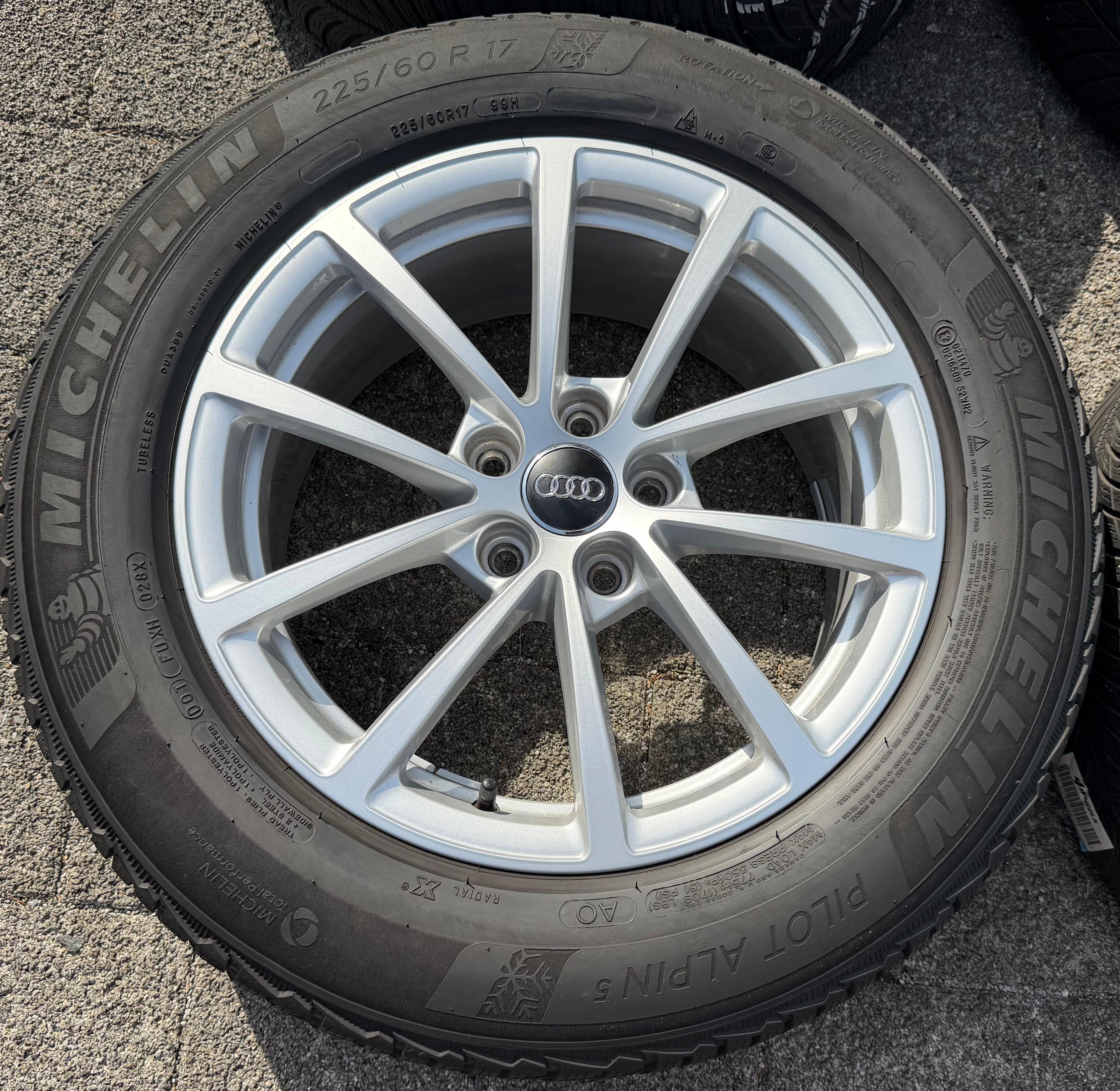 4 Original 17" Alu Winterräder Audi A6 4K C8 F2 225/60R17 99H 4K0601025 Michelin