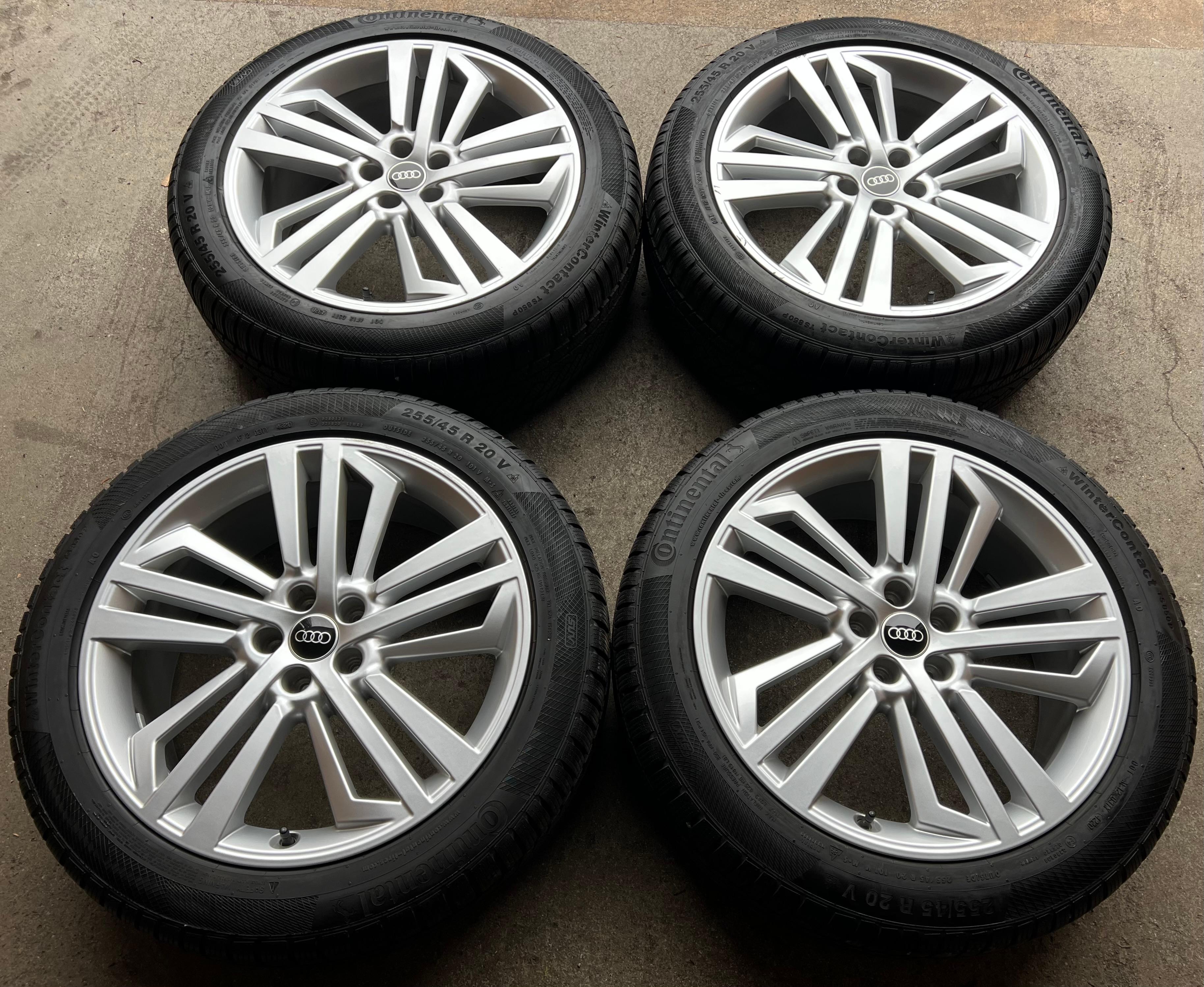 4 JANTES HIVER EN ALUMINIUM D’ORIGINE 20" AUDI Q5 SQ5 FY 80A601025L 255/45R20 101V CONTINENTAL
