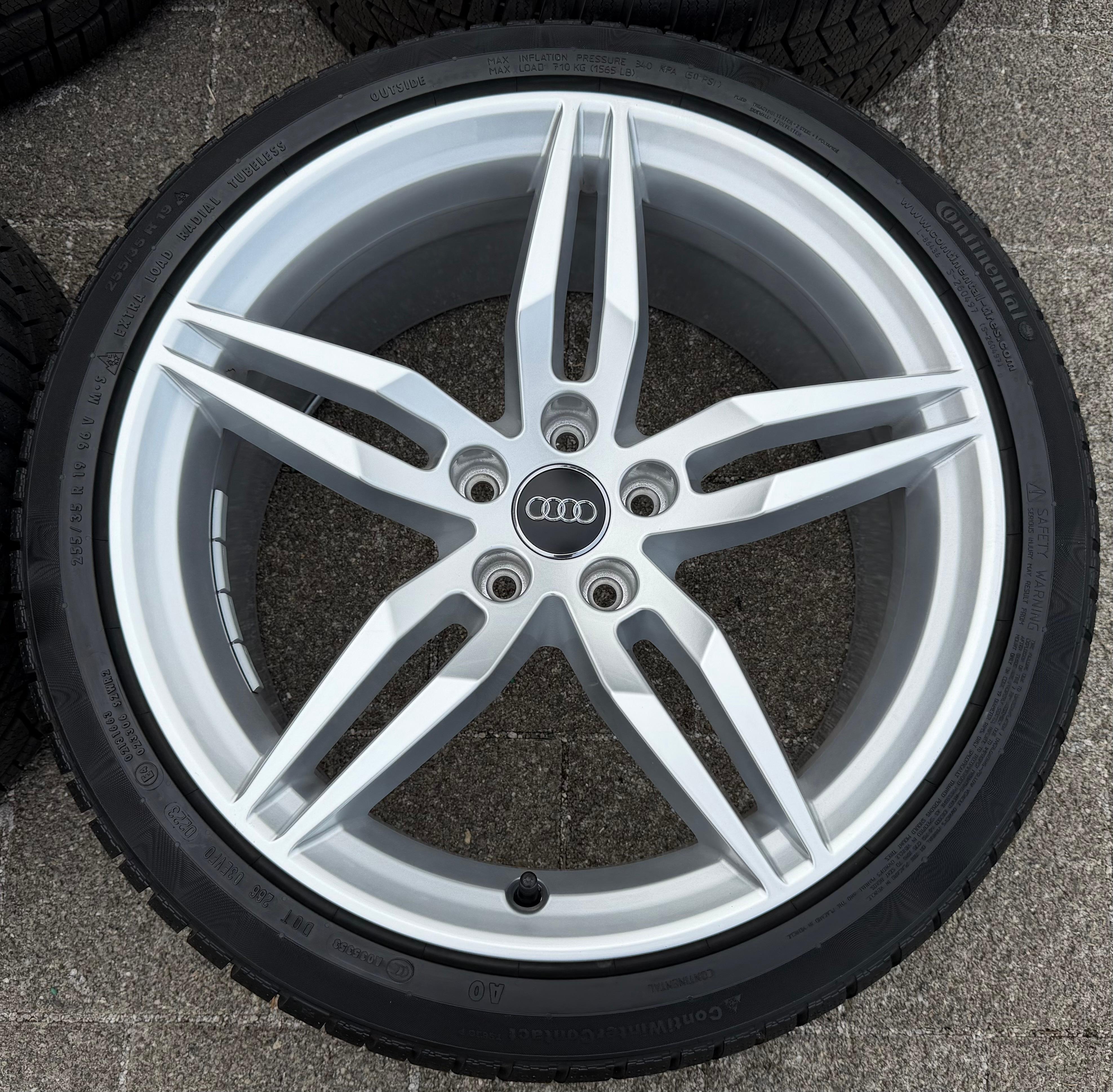 4 Original 19" Alu Winterräder Audi A5 S5 8W F5 8W0601025AM 255/35R19 96V Continental
