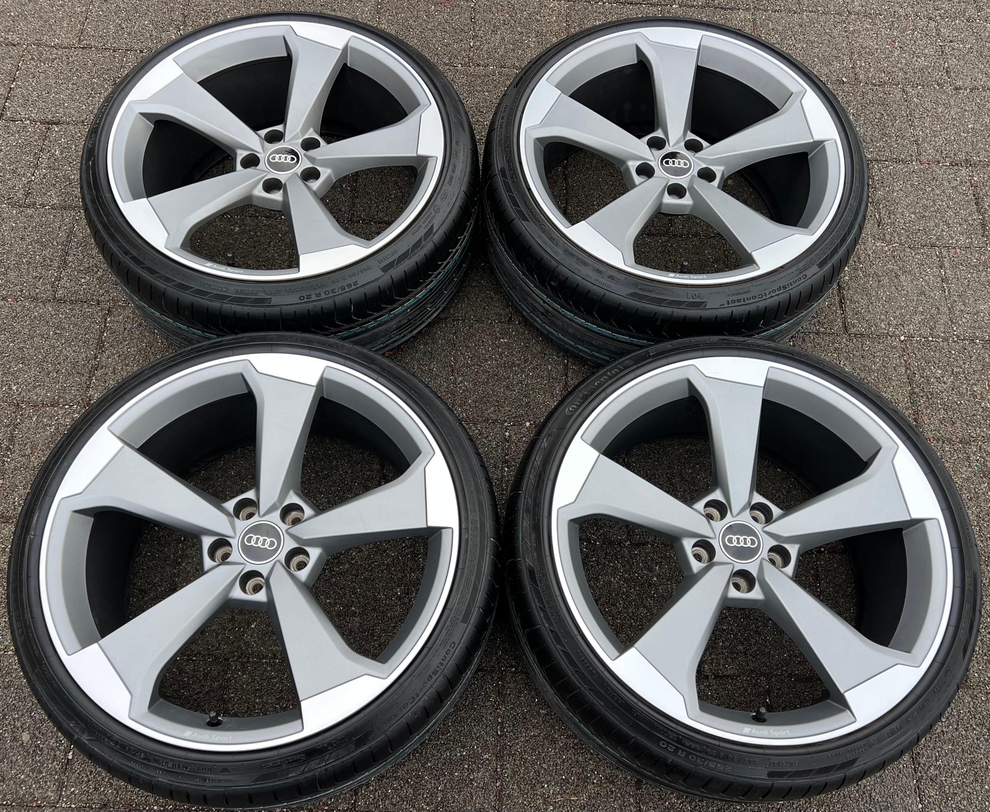 4 ORIGINELE 20" LICHTMETALEN ZOMERWIELEN AUDI A5 S5 8W B9 8W0601025CF 265/30R20 94Y CONTINENTAL