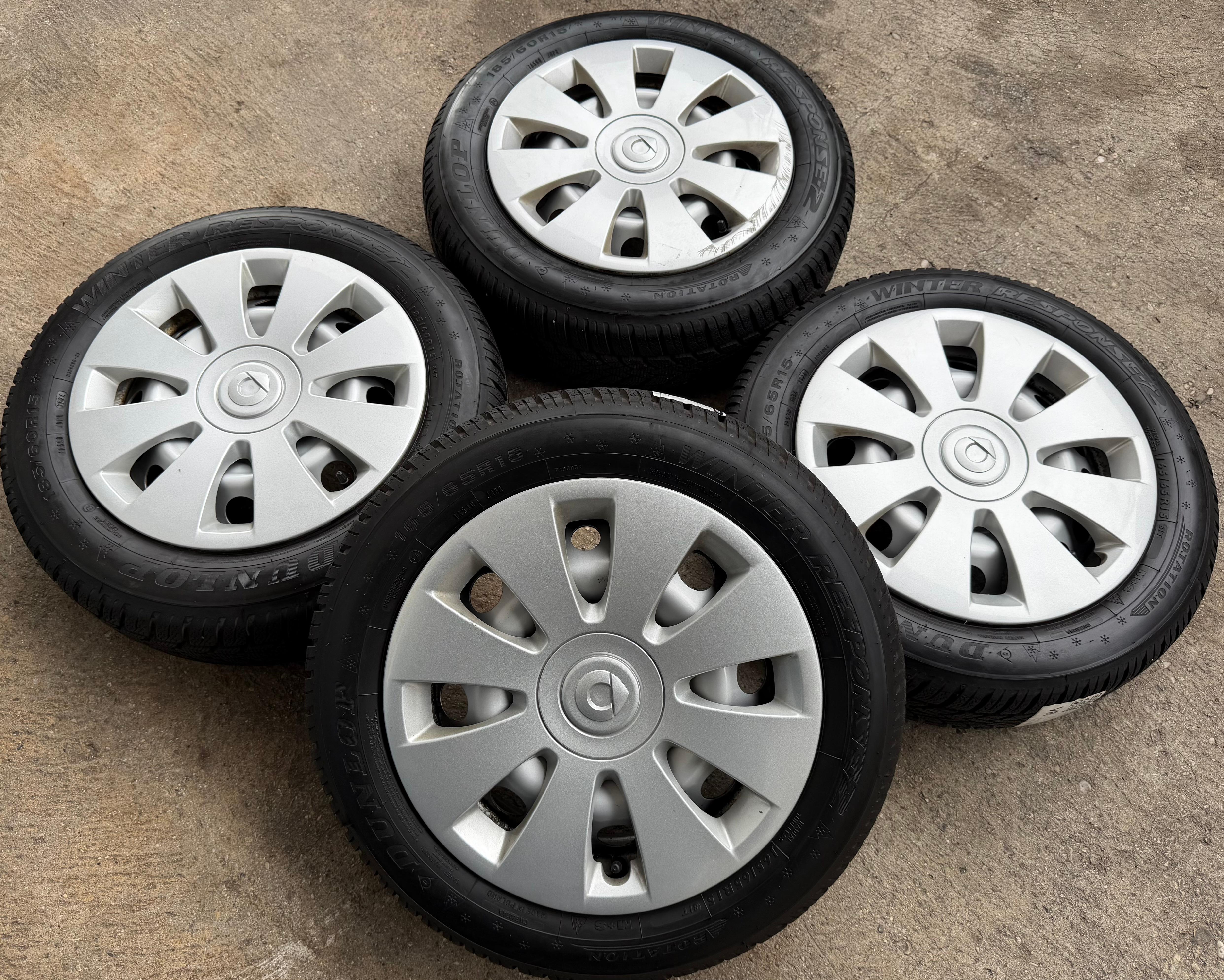 4 Original Winterräder Smart 453 165/65R15 81T 185/60R15 84T Dunlop RDKS 2024