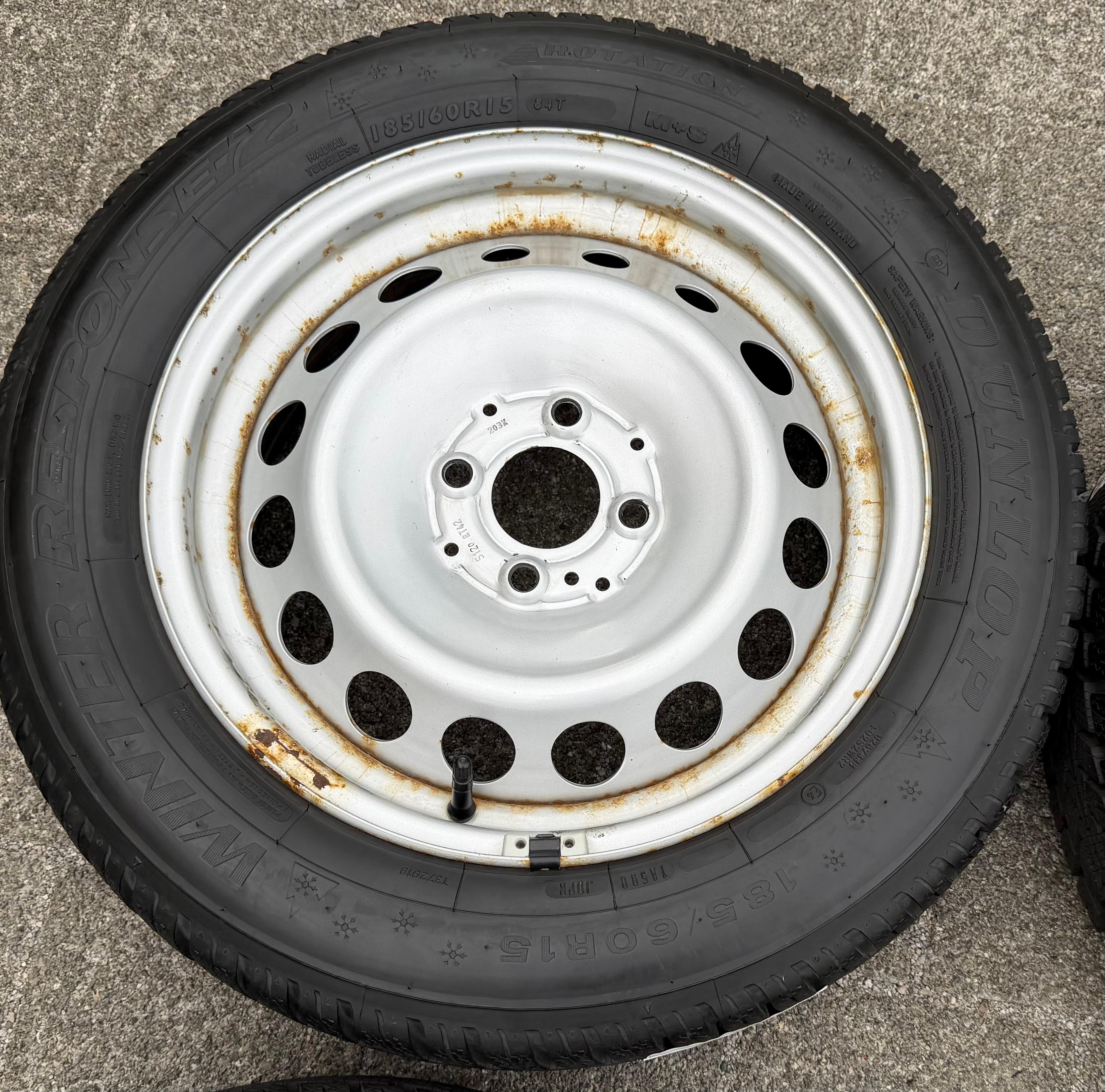 4 Original Winterräder Smart 453 165/65R15 81T 185/60R15 84T Dunlop RDKS