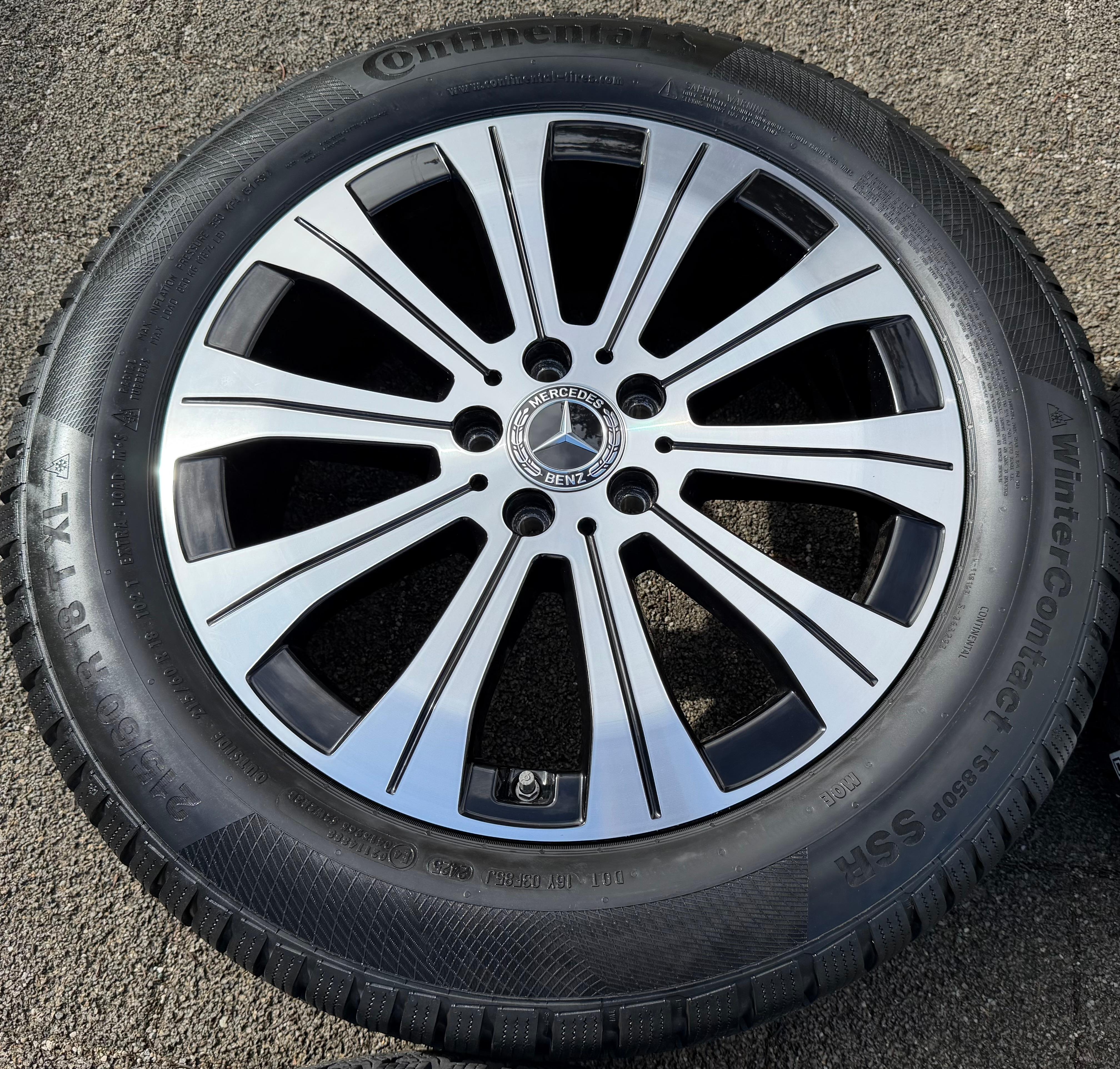 4 cerchi invernali originali in lega da 18" per Mercedes EQA, EQB, H243, X243, A2434010000 (anno 2025)