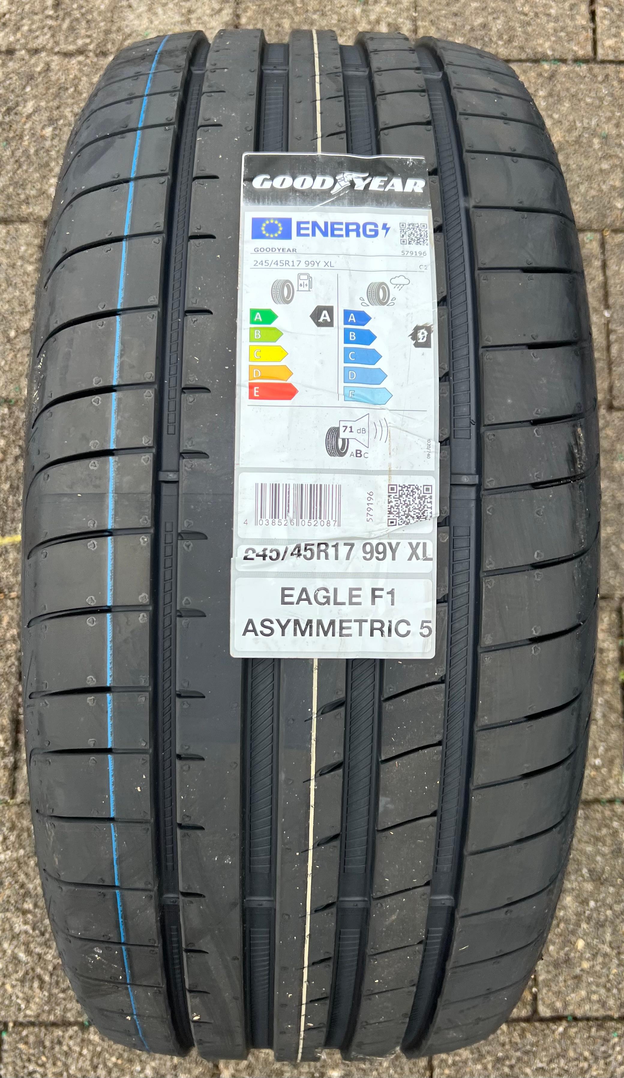 1 x 245/45R17 99Y Sommerreifen Goodyear Eagle F1 Asymmetric 5 2024