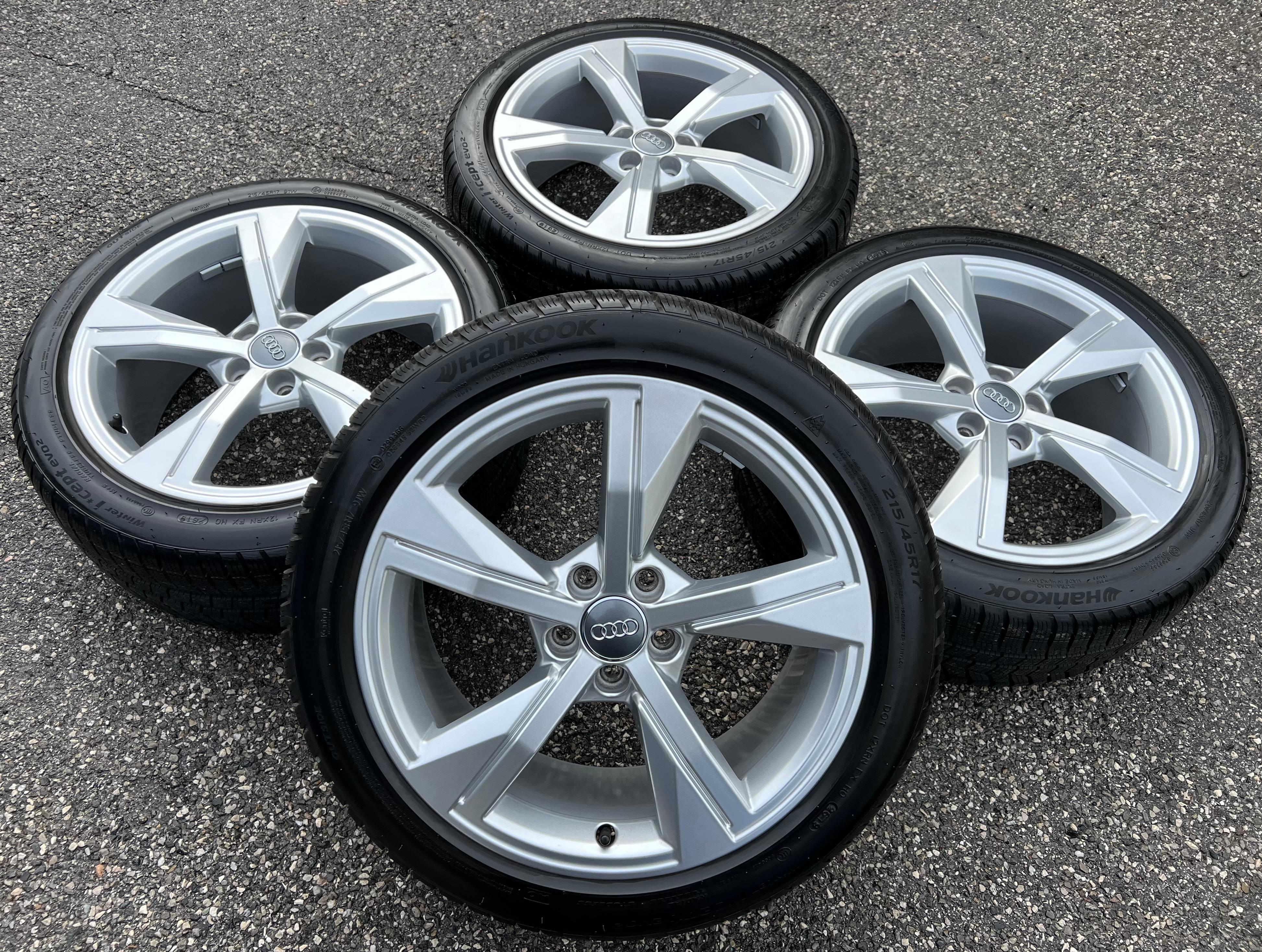 4 ORIGINAL 17" ALU WINTERRÄDER AUDI A1 S1 GB 82A601025G 215/45R17 91W HANKOOK