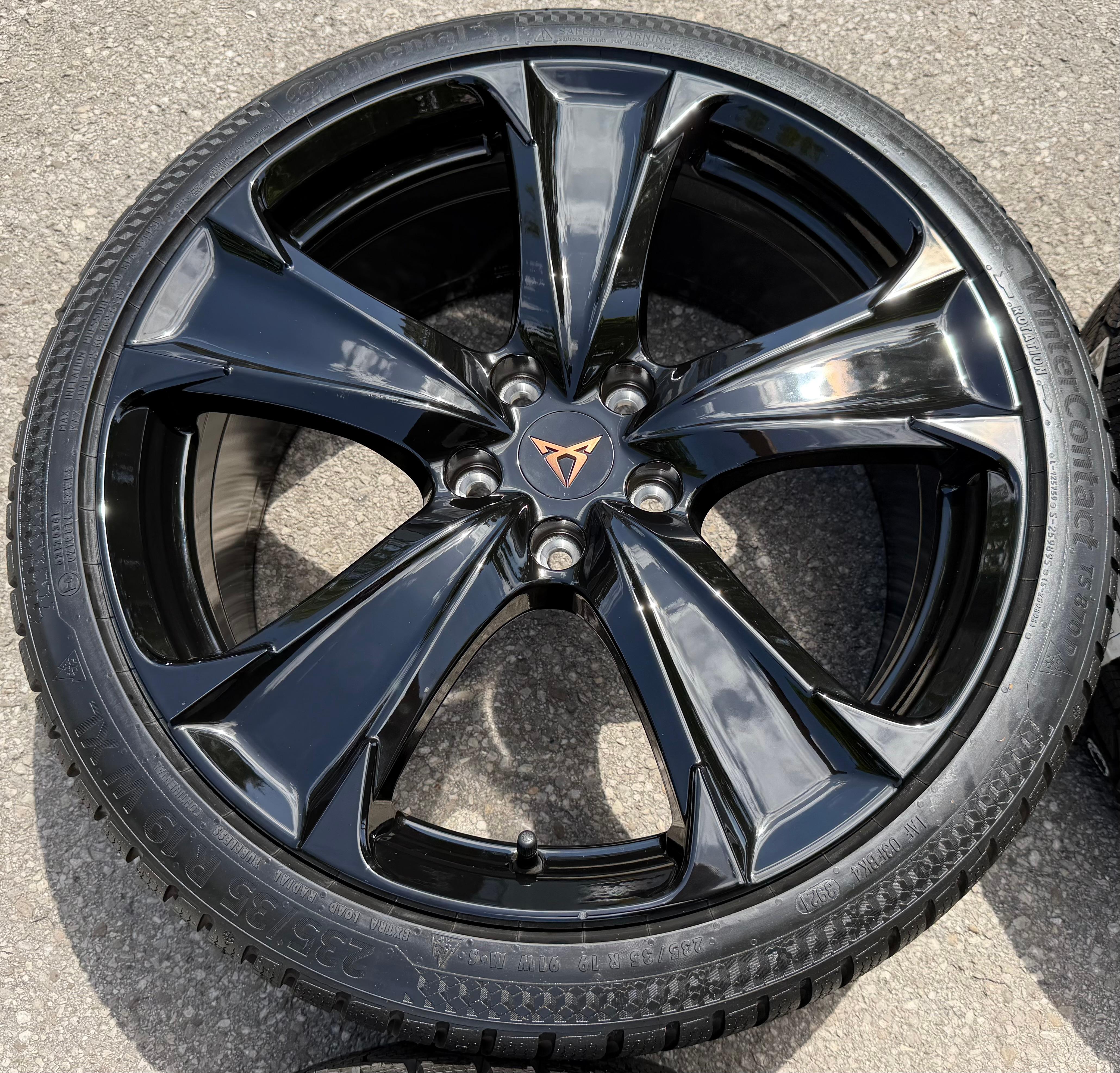 4 ORIGINELE 19" ALU WINTERRDER-VELGEN LEON CUPRA 5FA601025F ZWART NIEUW GRATIS VERZENDING