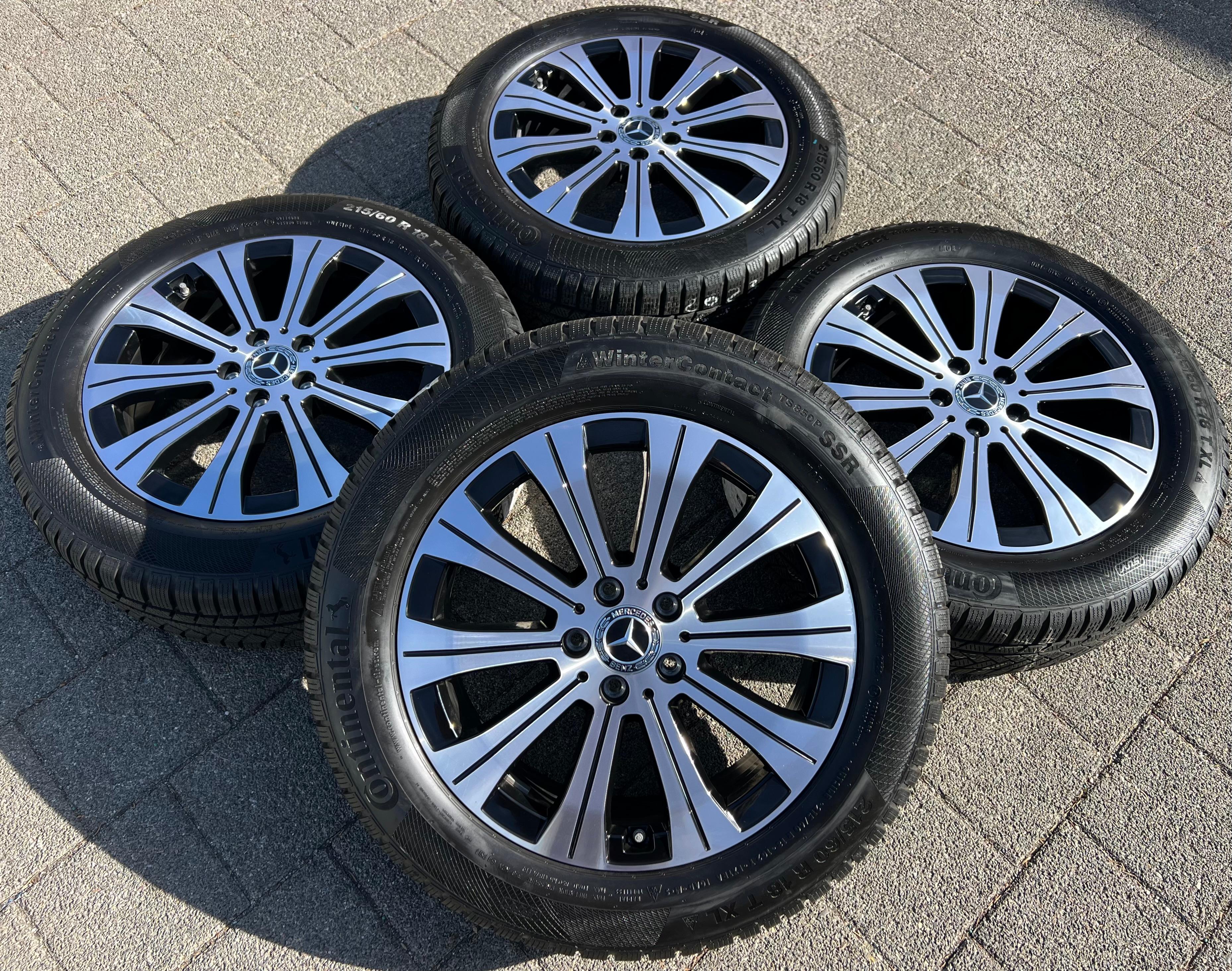 4 RUOTE IN LEGA ORIGINALI DA 18" INVERNALI MERCEDES EQA EQB H243 X243 A2434010000 2023