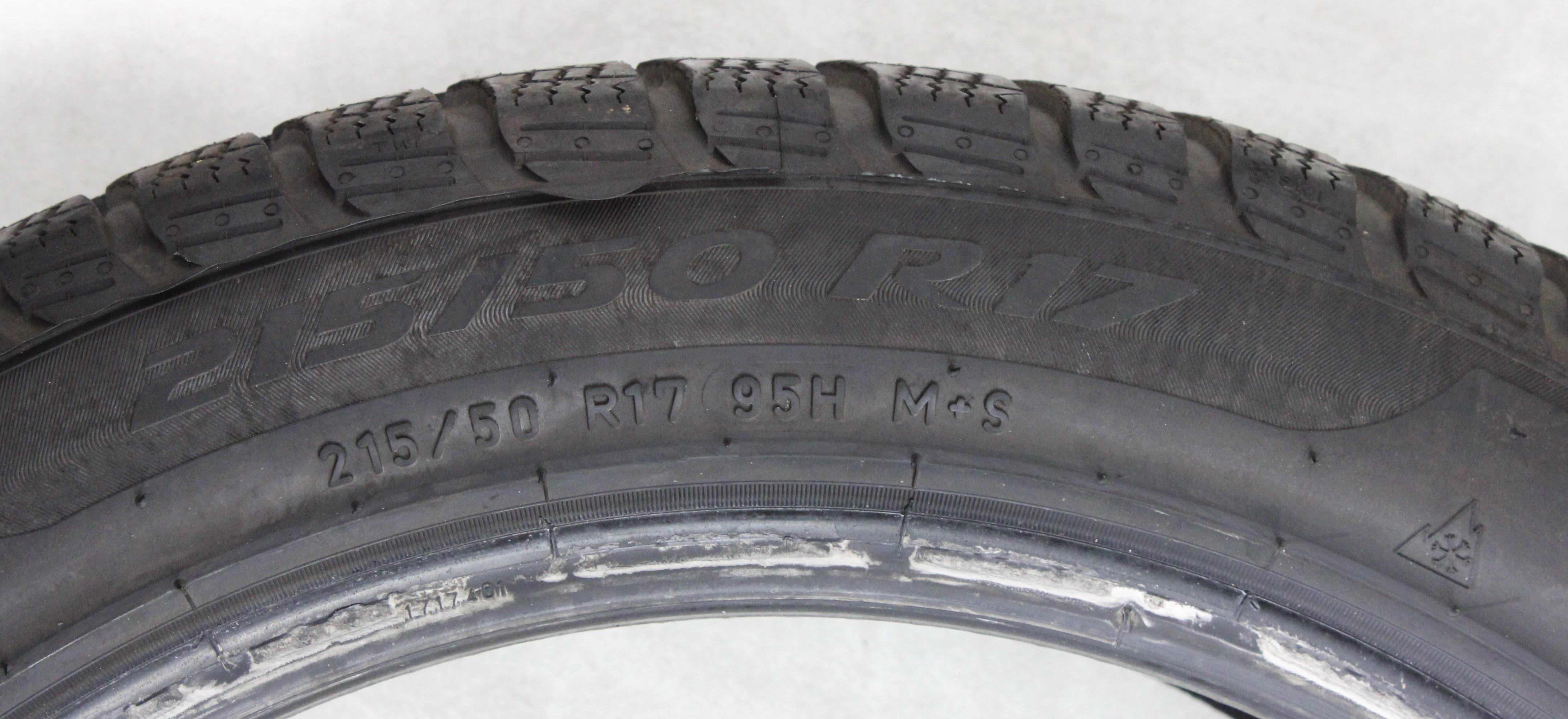 1 x 215/50R17 95H Winterreifen Pirelli Sottozero 3 6mm 2014