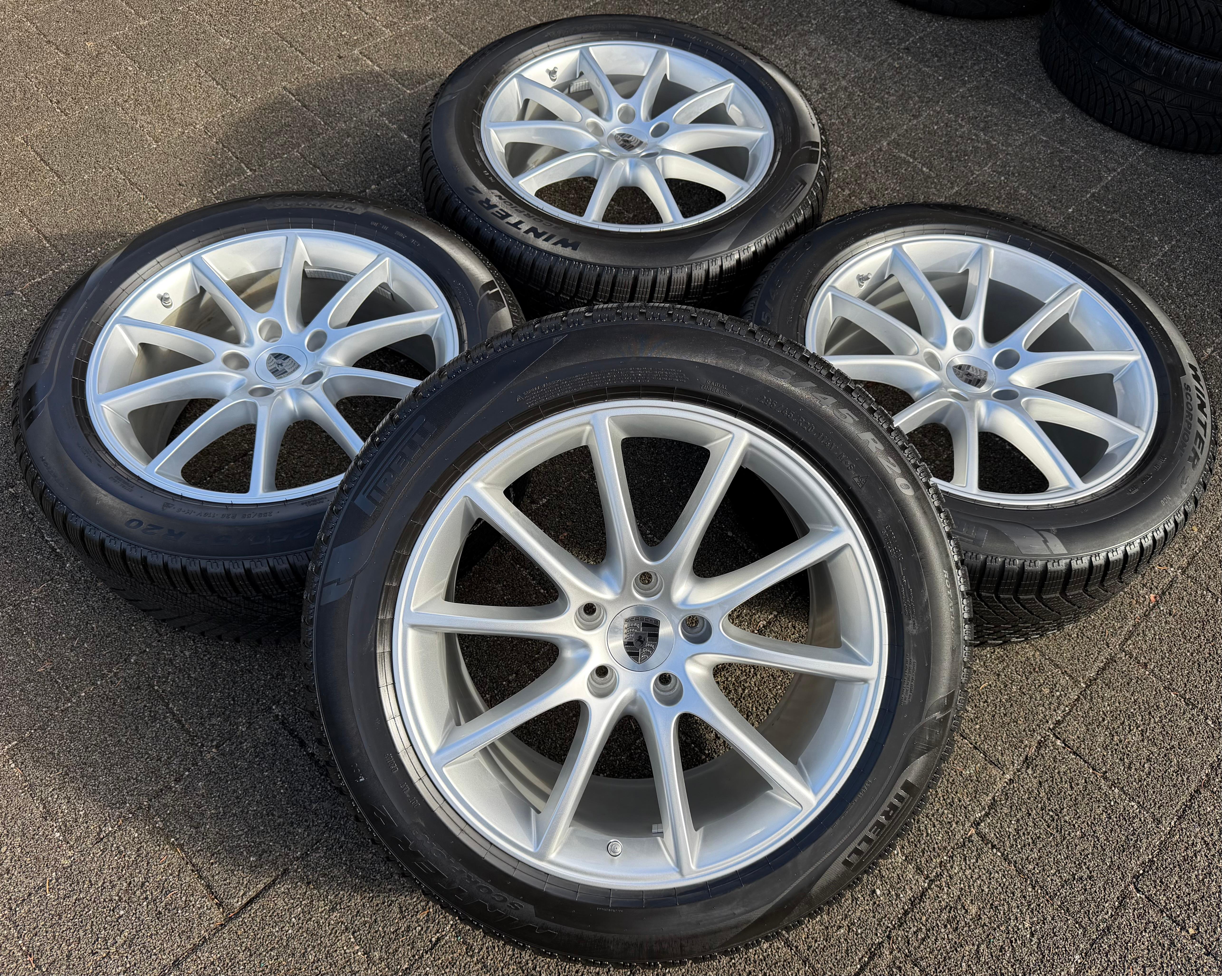 4 ruedas de invierno de aleación originales de 20" para Porsche Cayenne II E3 9YA 9Y0601025CT 9Y0601025DA